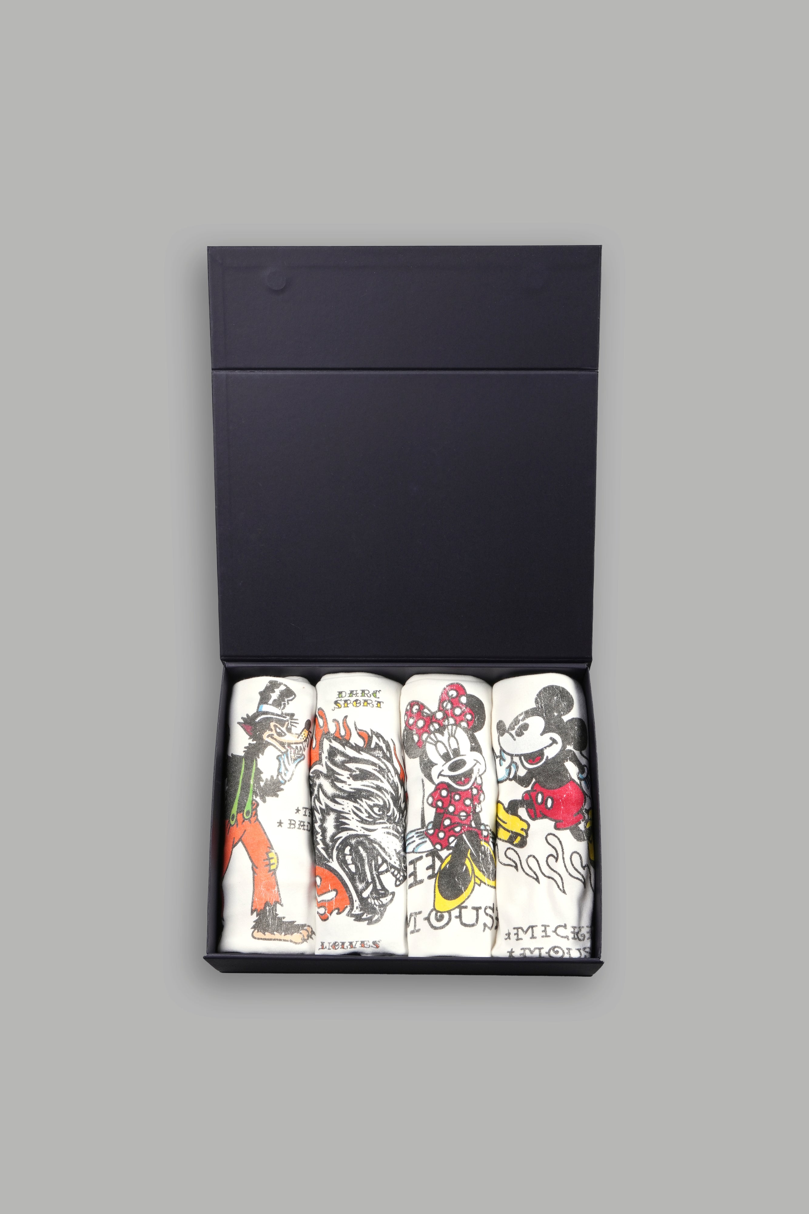 Mickey & The Wolf "Side-By-Side" Tee Box Set in Cream