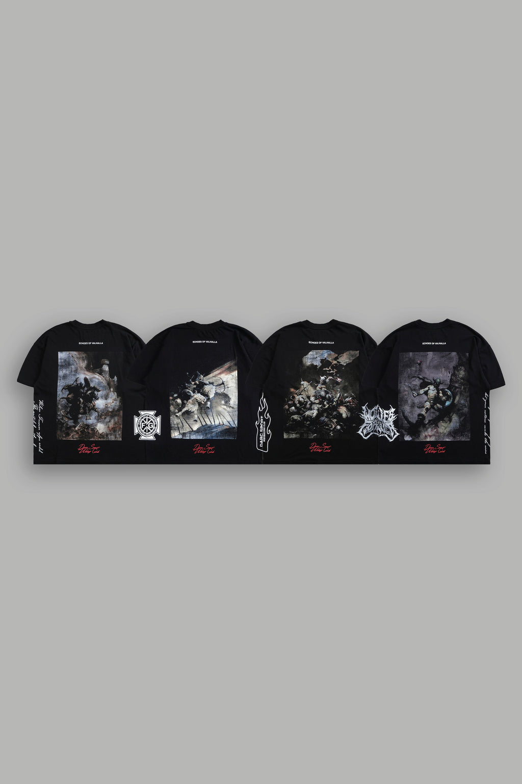 Echoes Of Valhalla "Side By Side" Tee Box Set in Black — imagem 1
