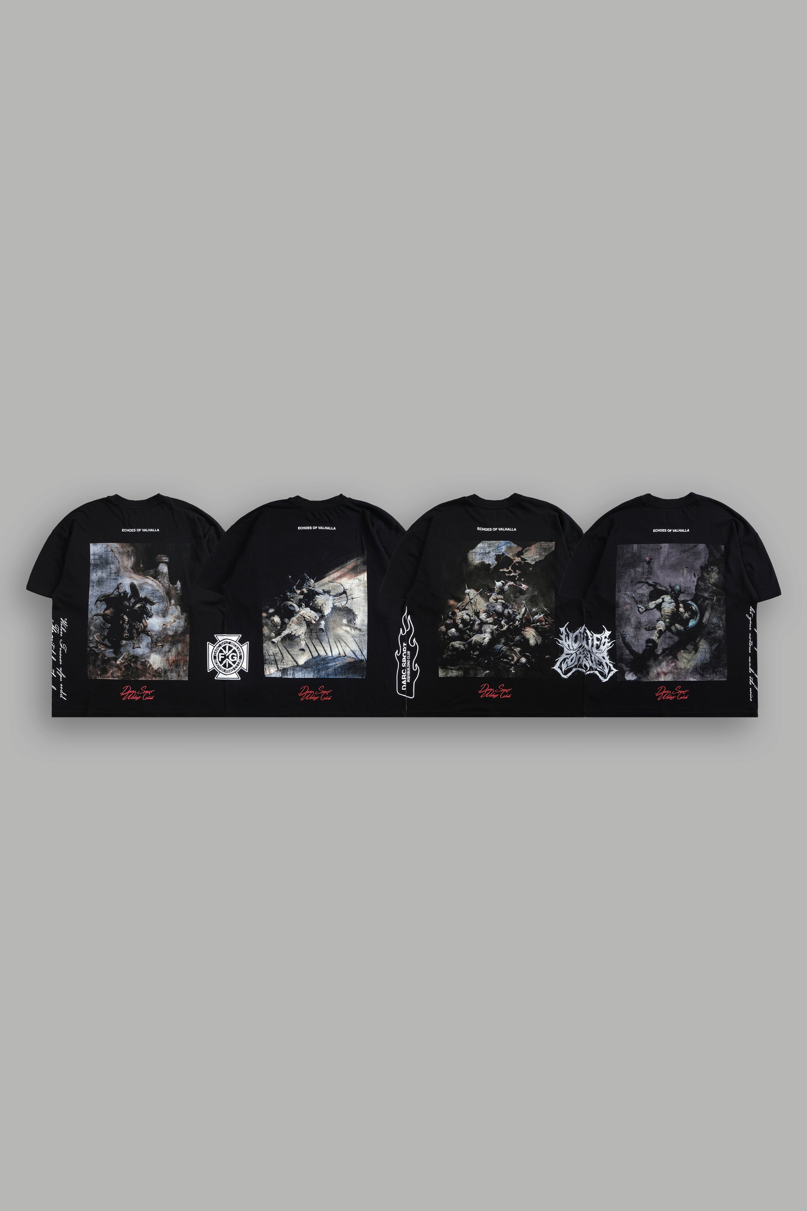 Echoes Of Valhalla "Side By Side" Tee Box Set in Black — imagem 1