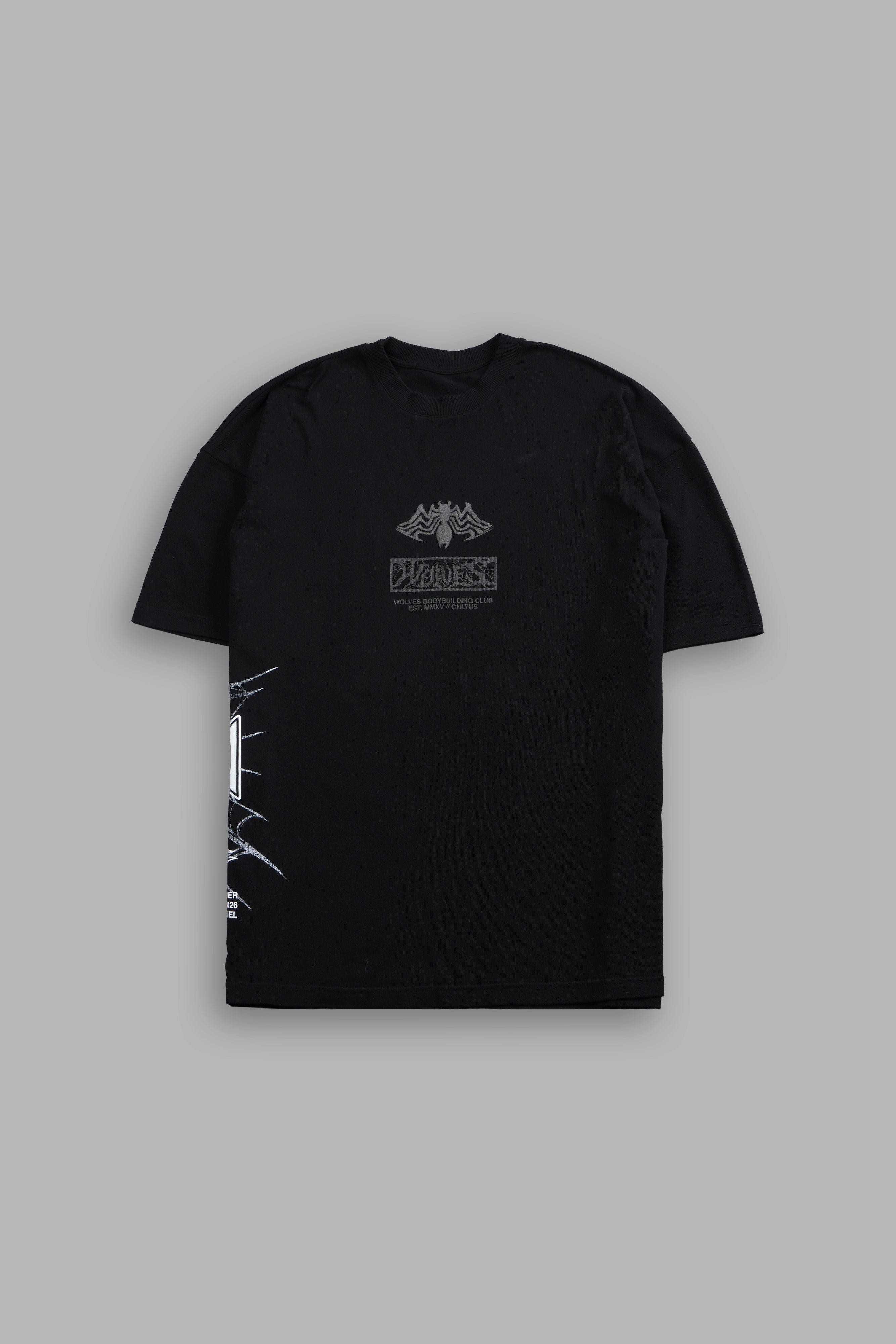 Venomous Side-By-Side Series Premium Oversized Tee in Black