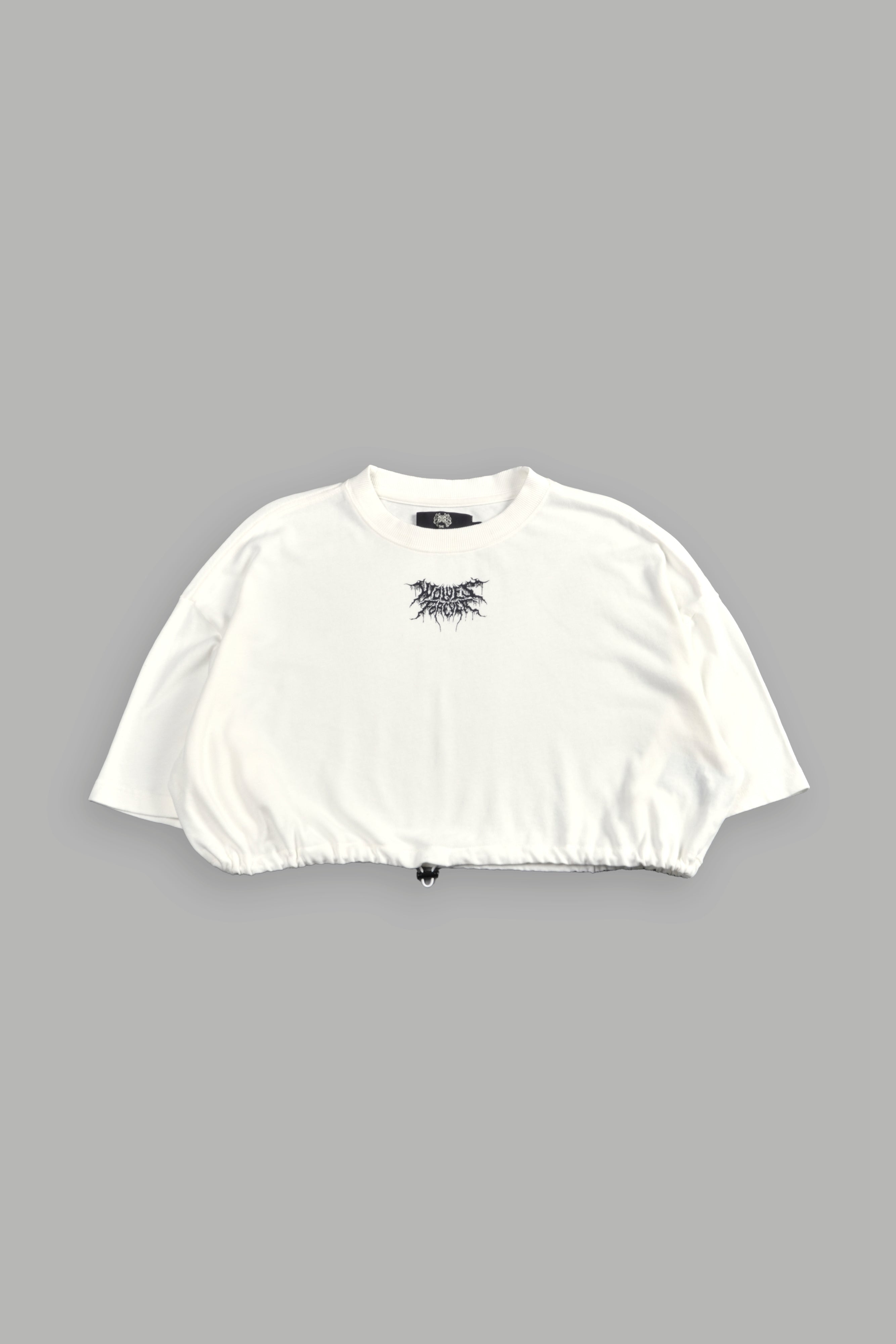 Forged From Iron Bungee Cropped Tee in Cream — imagem 3