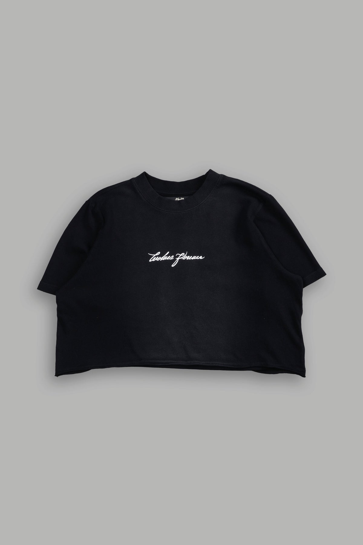 Our Script "Premium" (Cropped) Tee in Black Spine Sun Fade - imagem 3