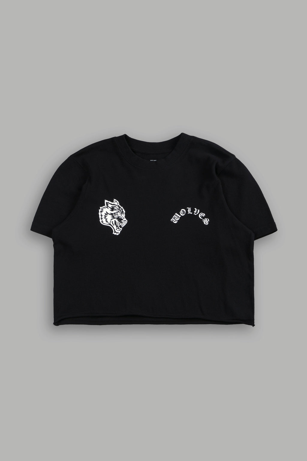 Wolf Chopper FRVR "Premium" Cropped Tee in Black