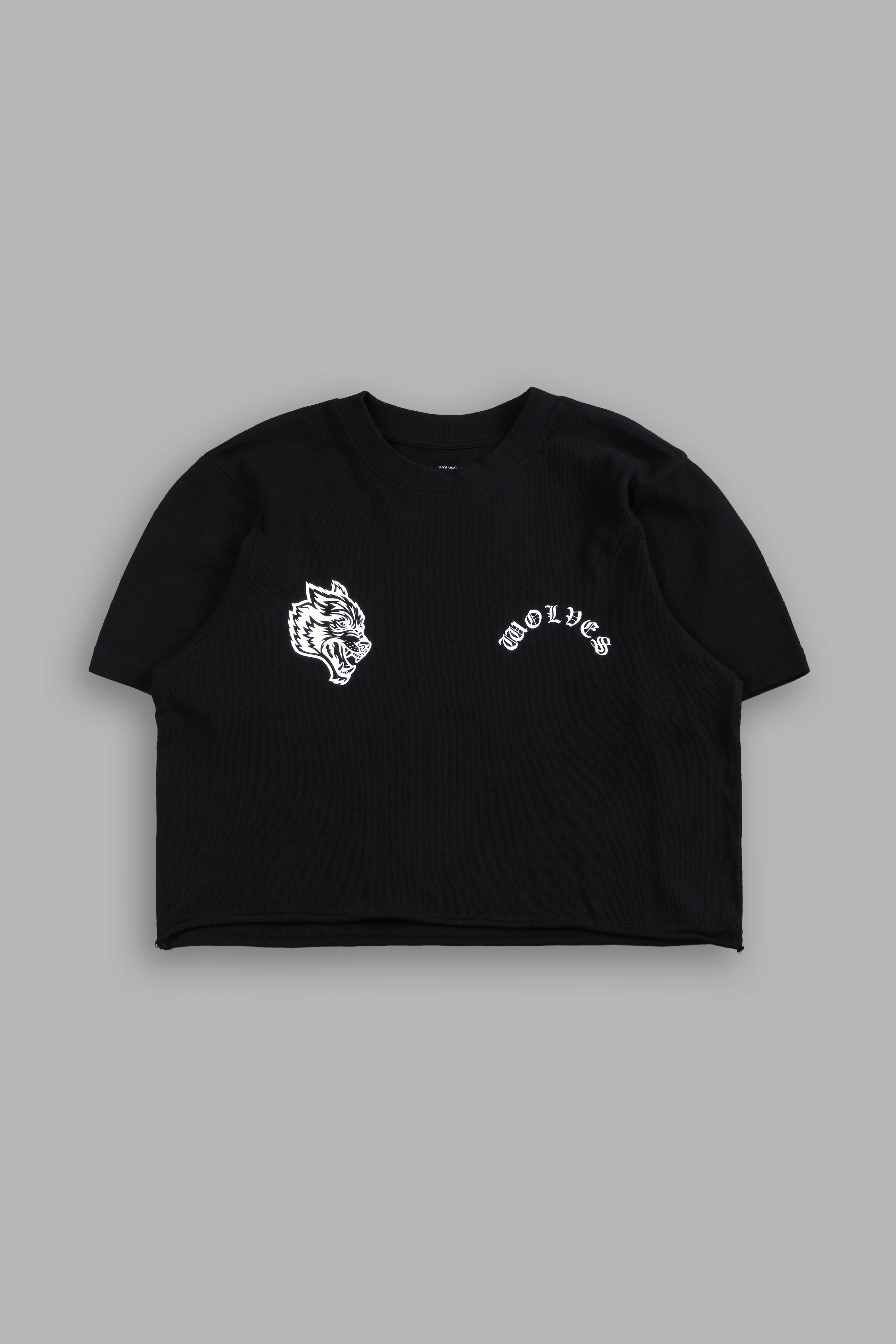 Wolf Chopper FRVR "Premium" Cropped Tee in Black