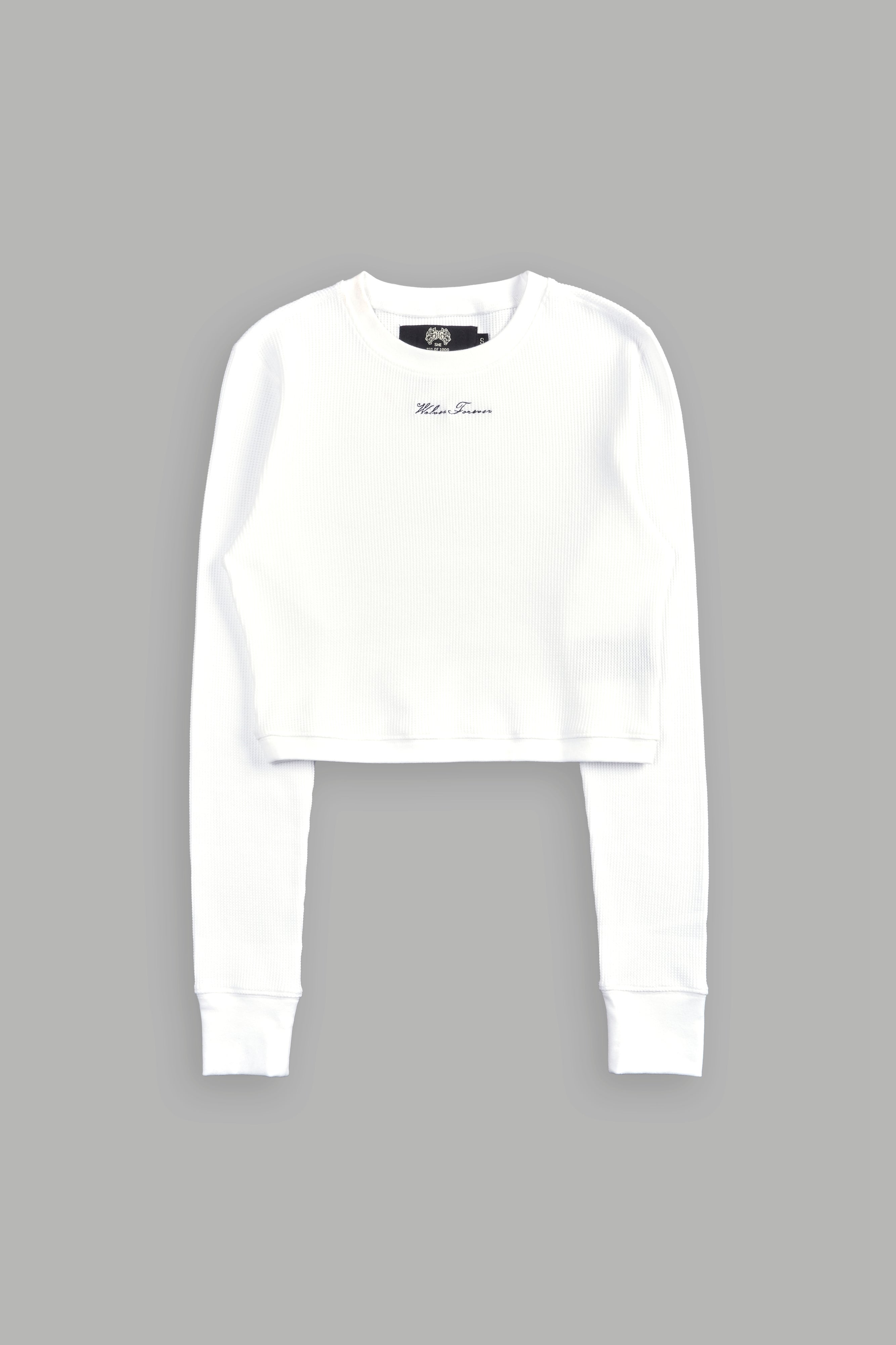 Conquer Cropped Thermal LS in White — imagem 3