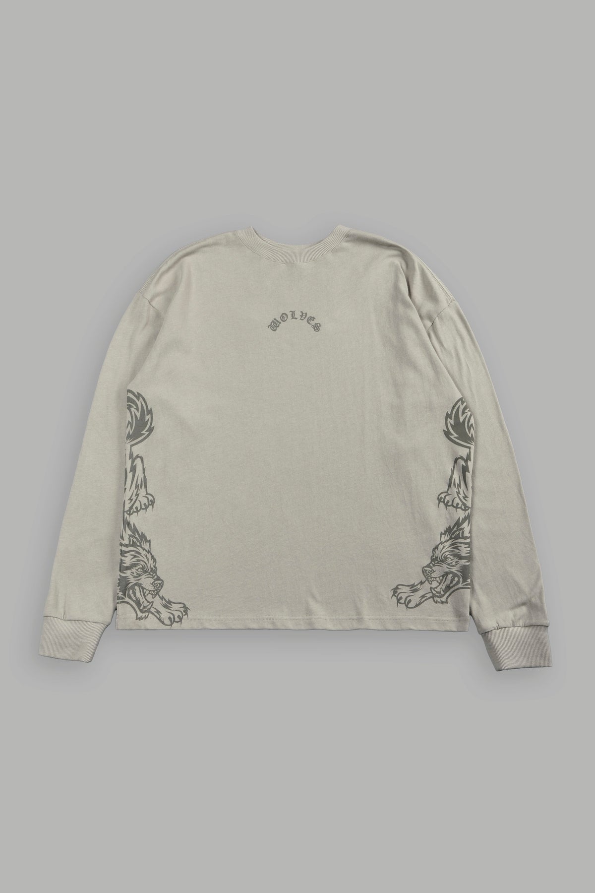 She Wolf Pack Premium Ls Tee In Cactus Gray - imagem 6