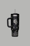 Western Wolf Travel Tumbler in Black — imagem 1