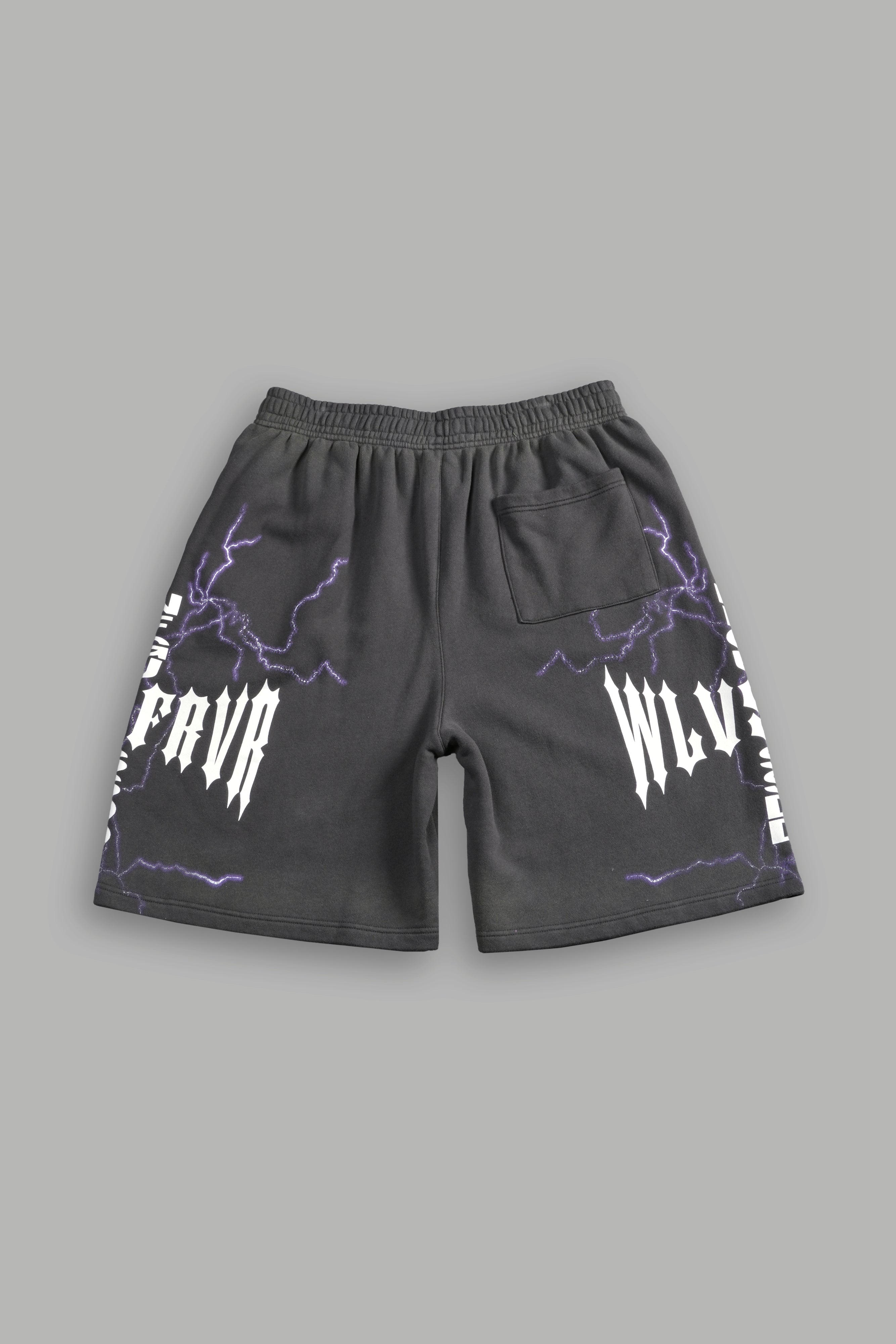 Iron Code Oversized Osiris Sweat Shorts in Wolf Gray Drift Wash — imagem 3