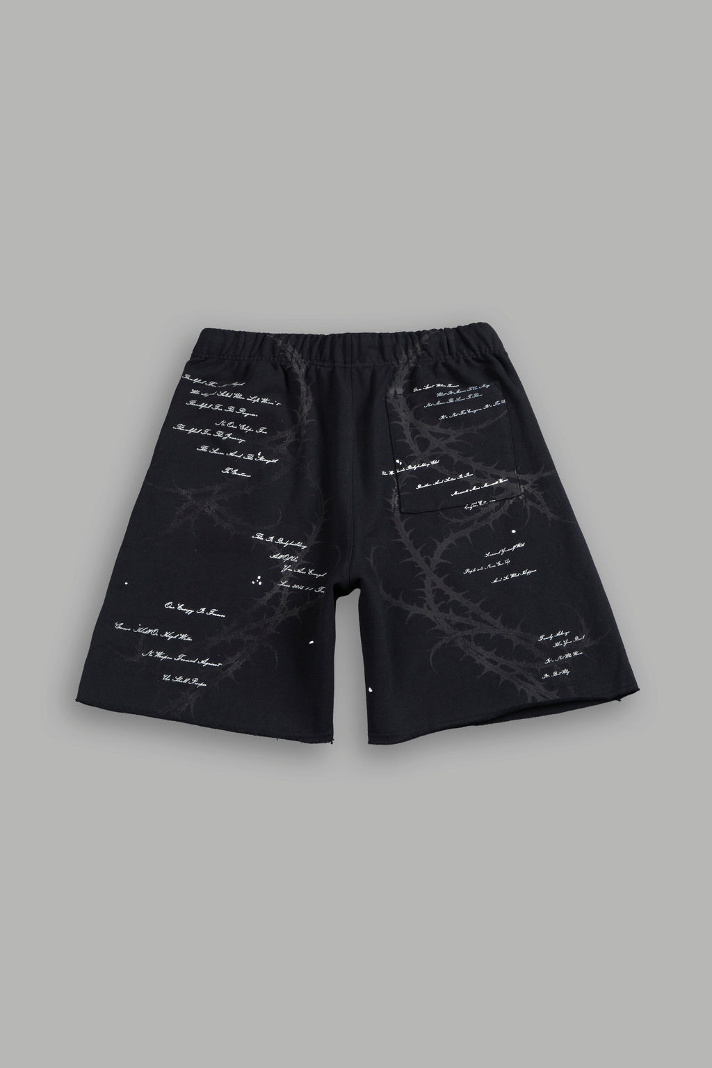 Thorns Frvr Grunge Oversized Raw Hem Post Lounge Sweat Shorts In Black - imagem 2