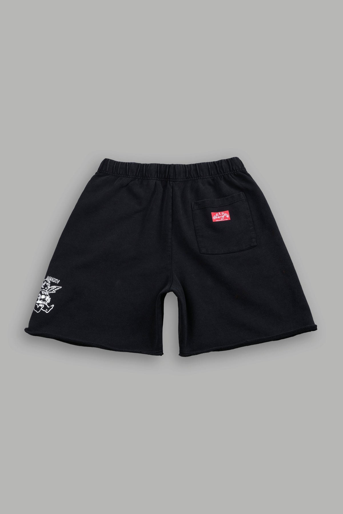 Darc Racer Grunge Oversized Raw Hem Post Lounge Sweat Shorts in Wolf Gray - imagem 2