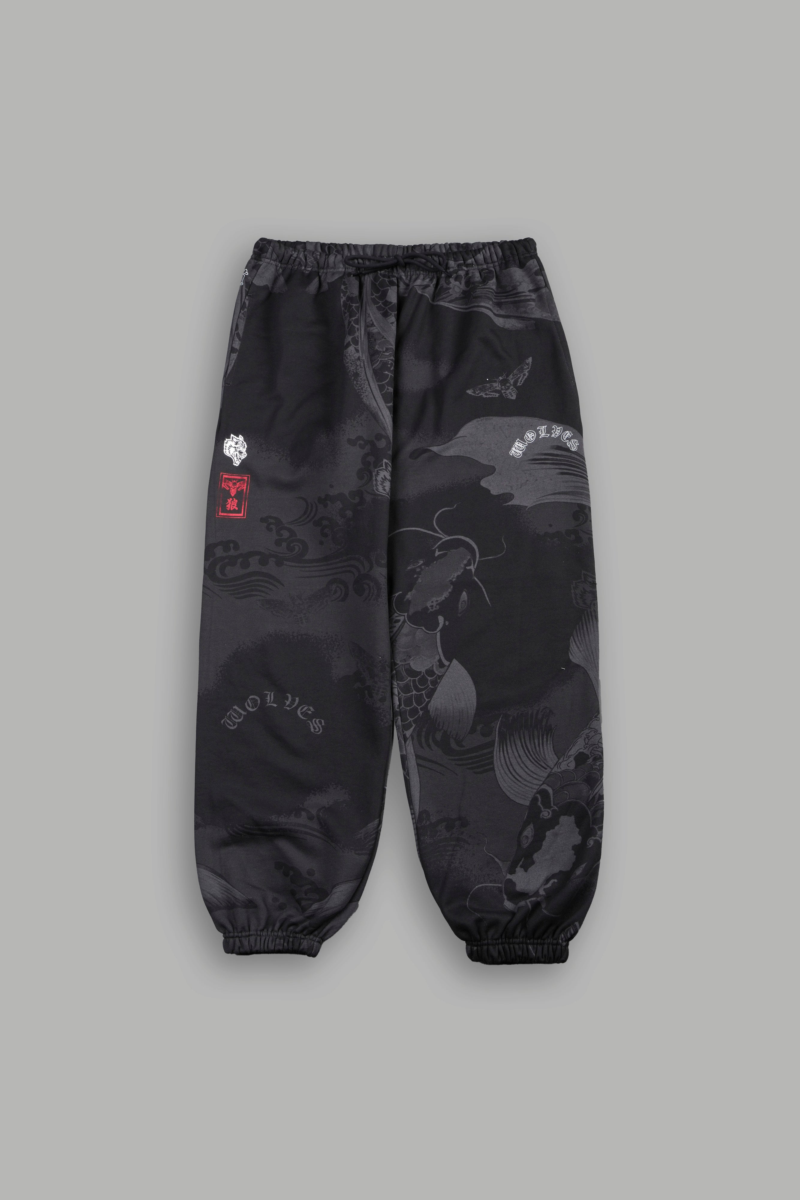 Darc Koi Lightweight Lounger Sweat Pants in Serenity Black — imagem 7