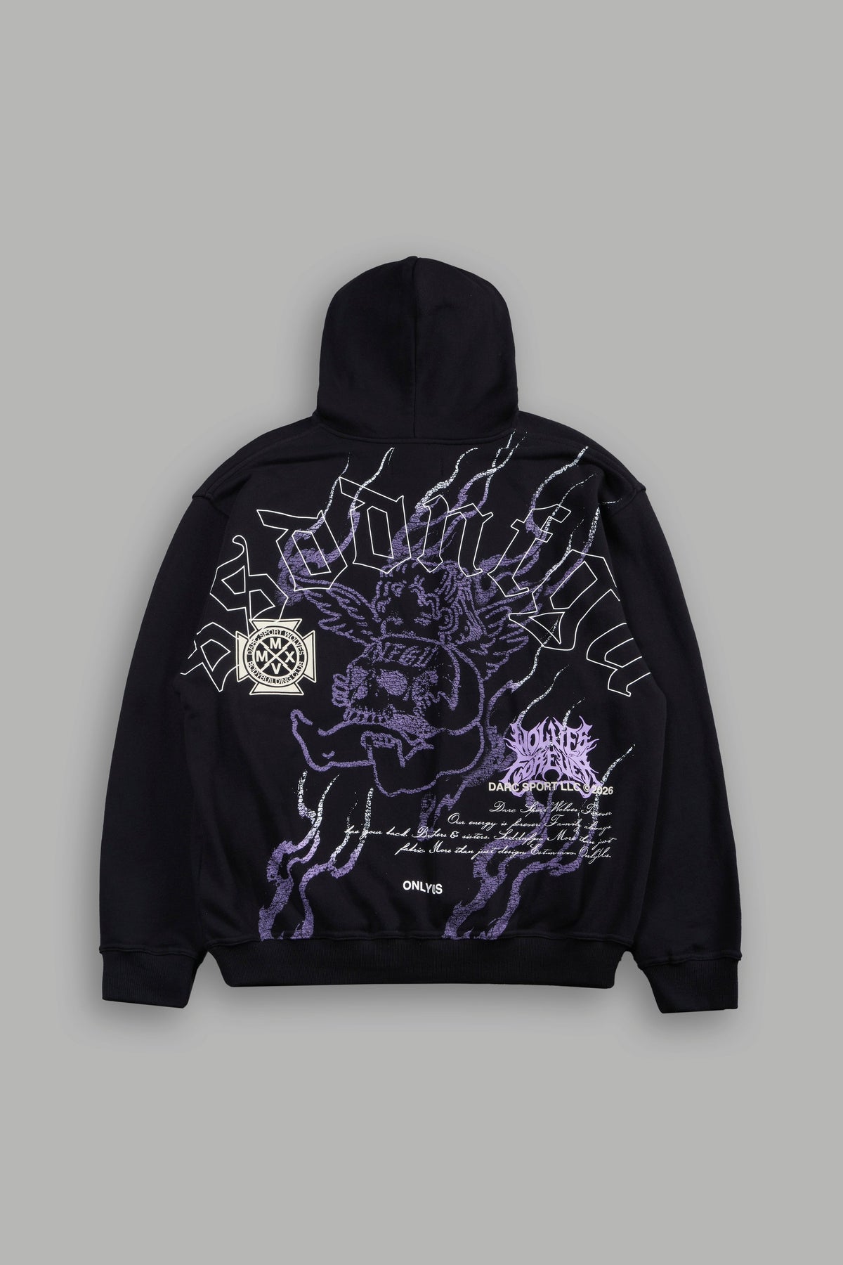 Cherub Flame Pierce Hoodie In Black - imagem 1
