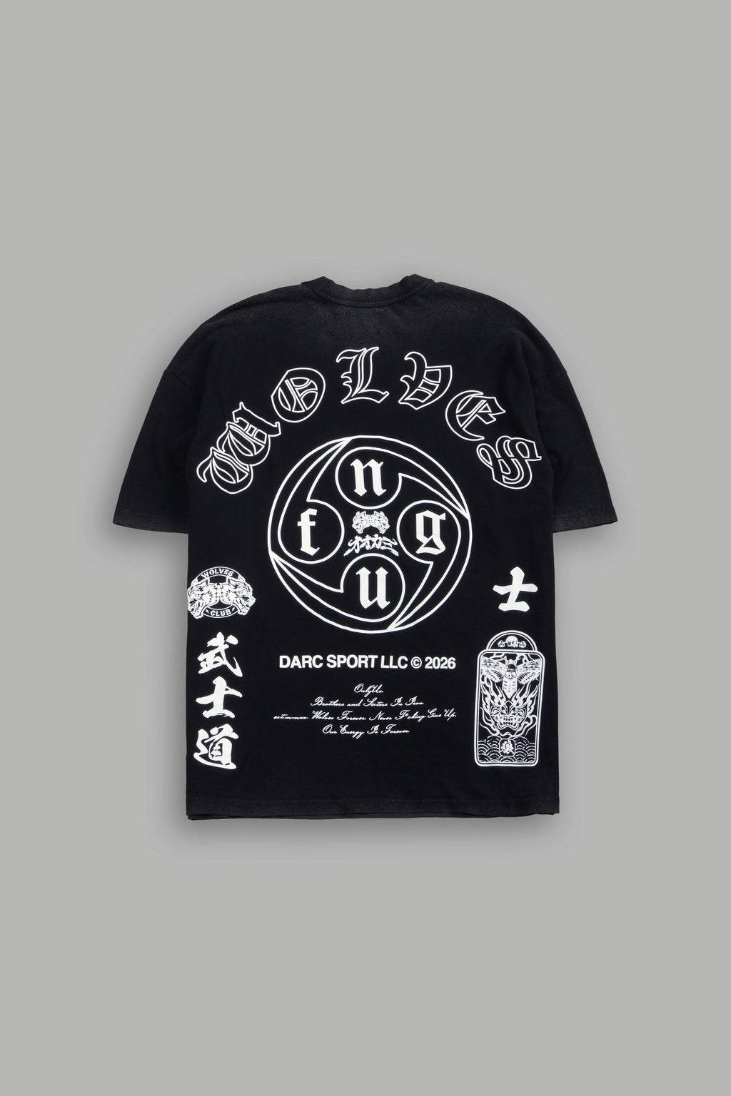 Kazoku Okami Premium Oversized Tee in Black — imagem 1