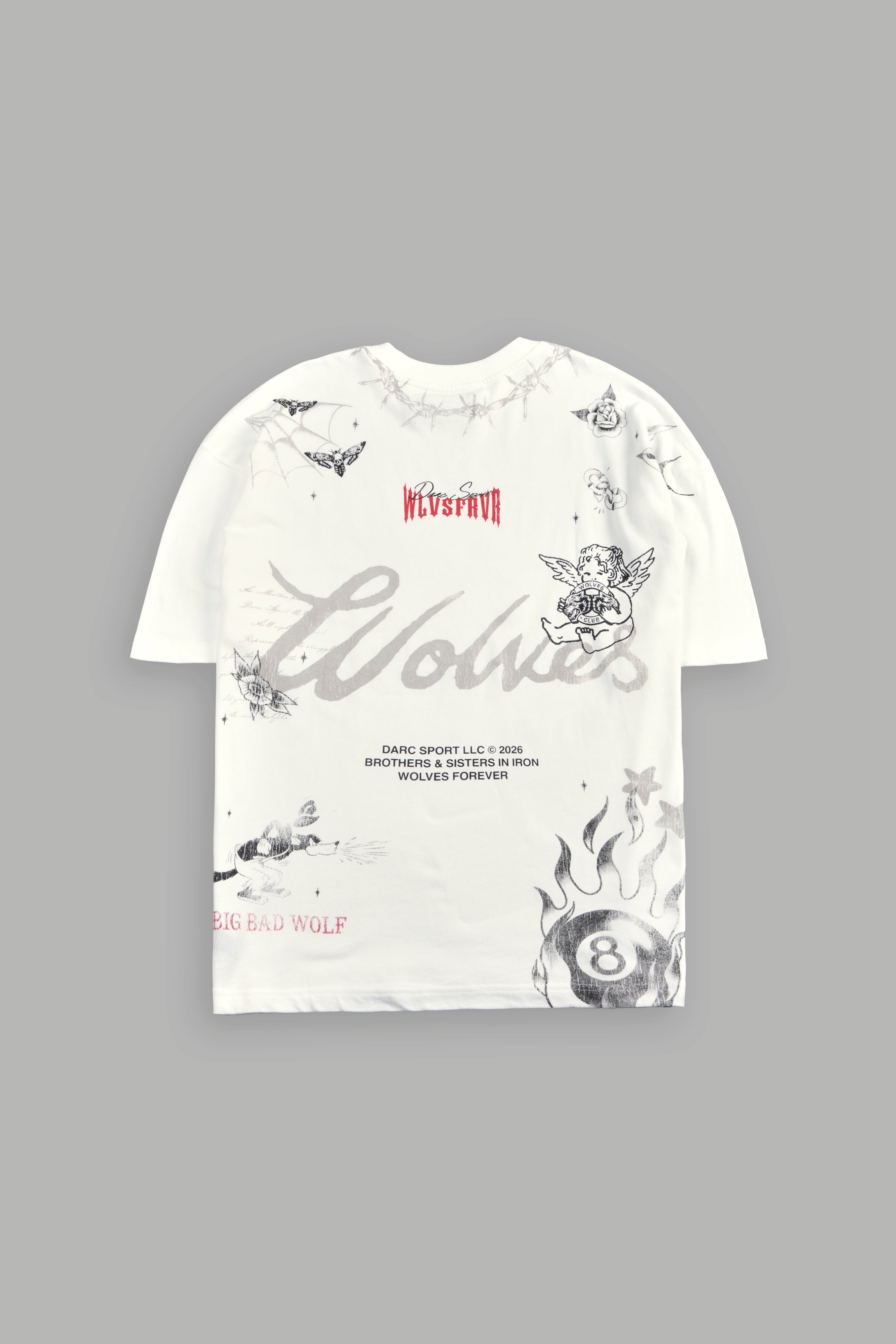 Big Bad Wolves Premium Oversized Tee in Cream
