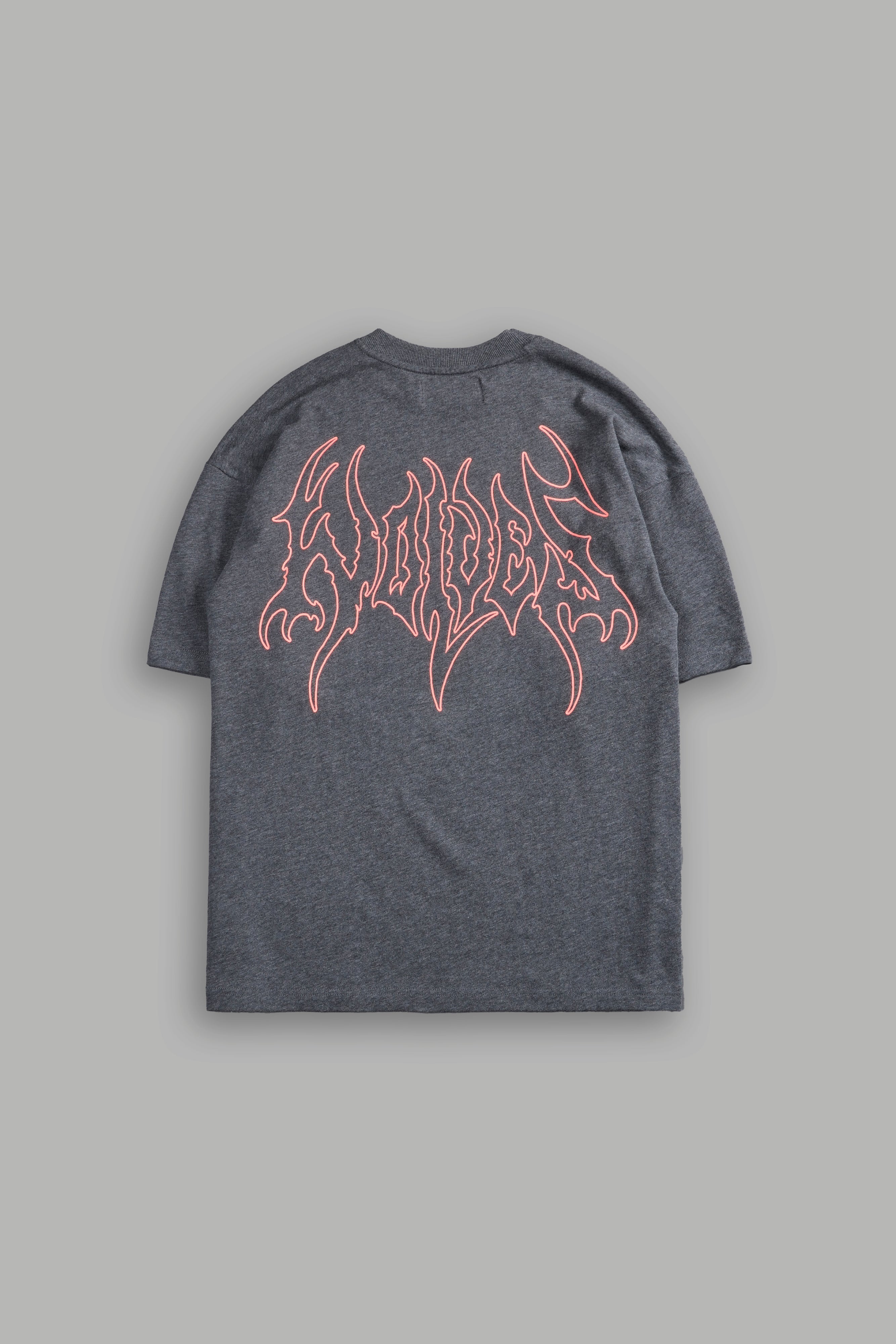Iron Flame "Premium" Oversized Tee in Darc Heather Gray — imagem 3