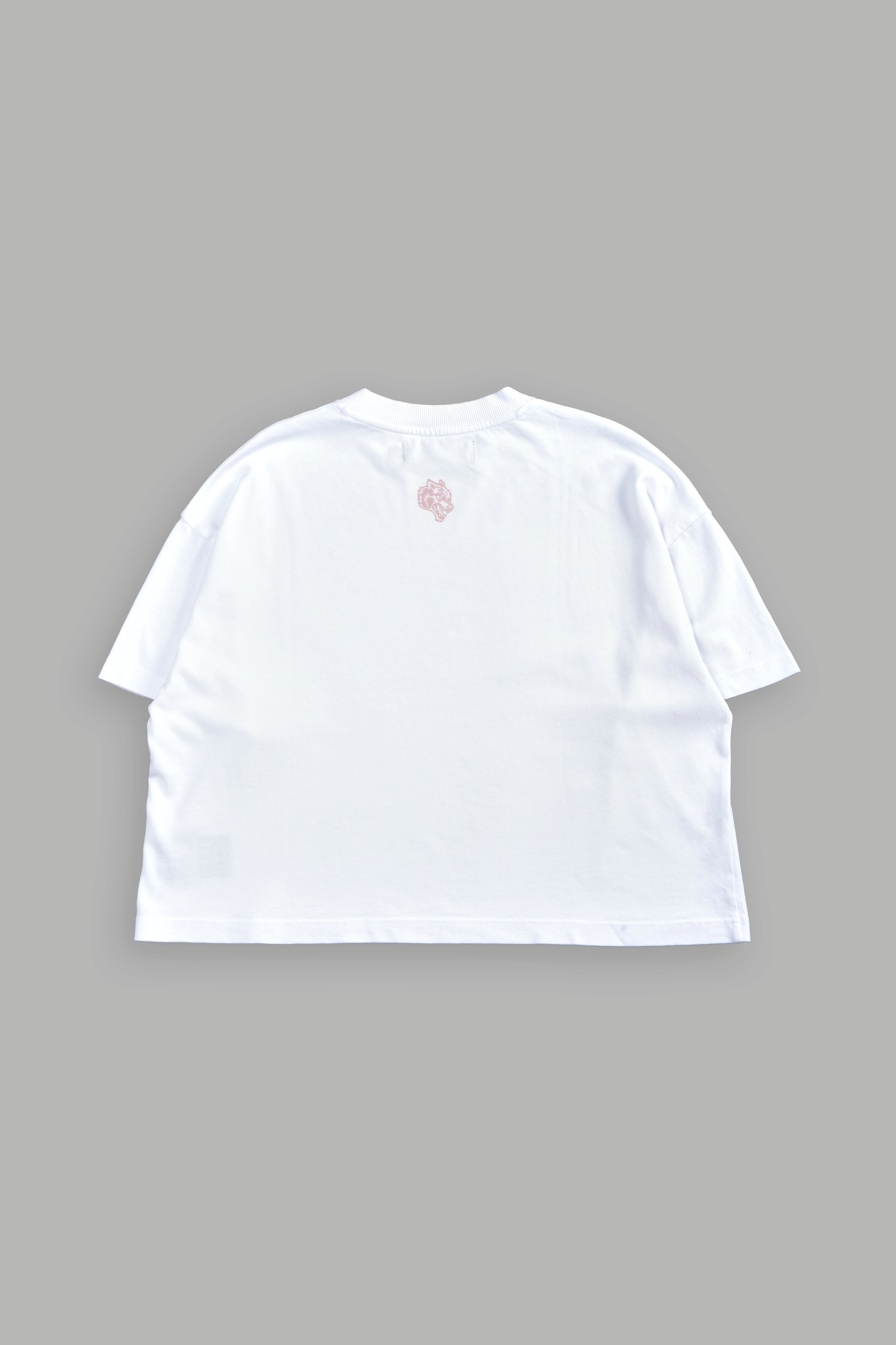 Del Amor Ultrawide "Premium" Crop Tee in White — imagem 4