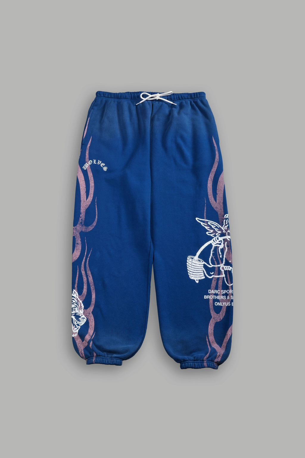 Powerhouse of the Cherub Unisex Lightweight Lounger Sweat Pants in Darc Cobalt Drift Wash — imagem 1