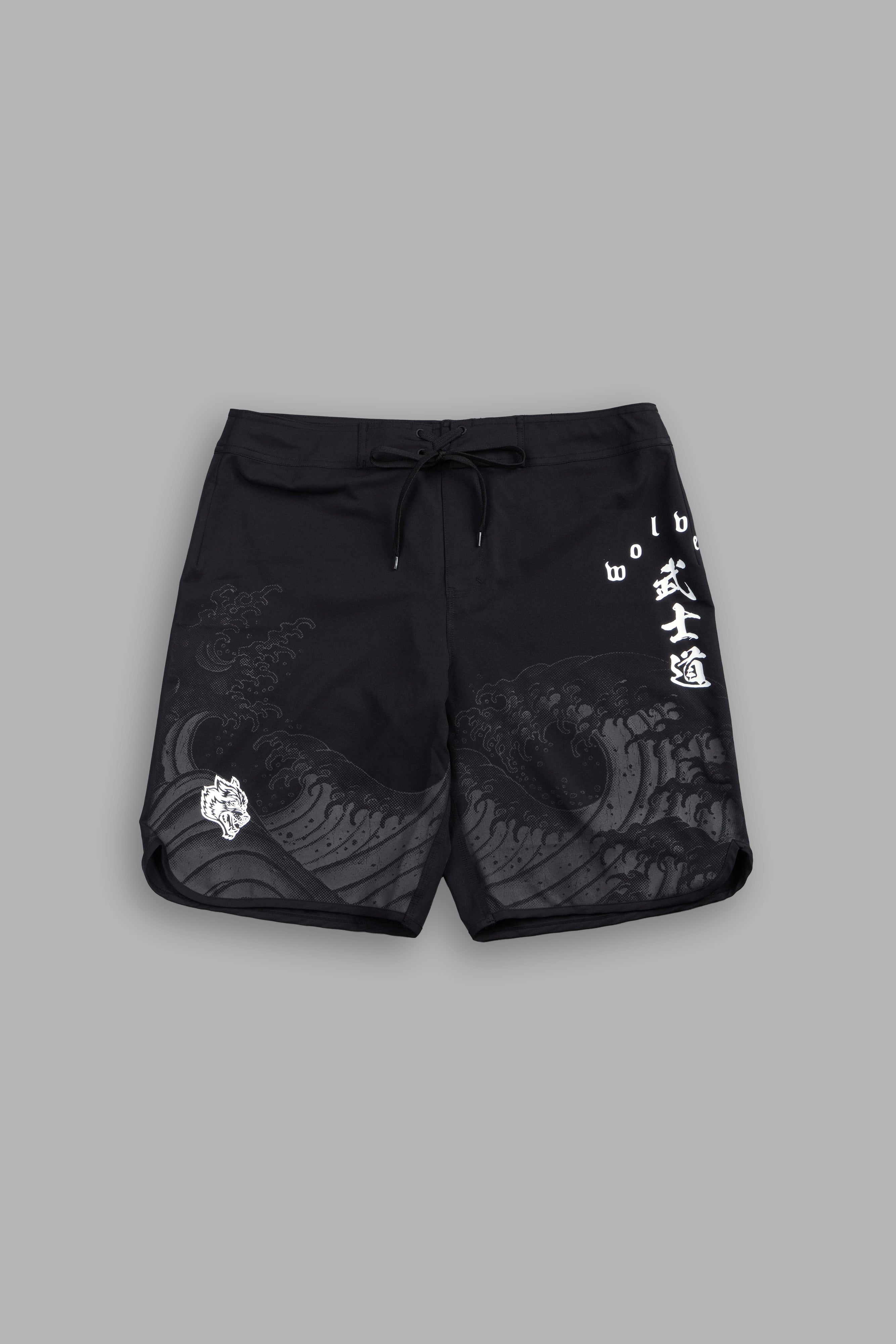 Great Wave  Bruceys Board Shorts in Black — imagem 1