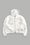 Fallen Cherub Vex Double Zip Hoodie in Cream — imagem 1