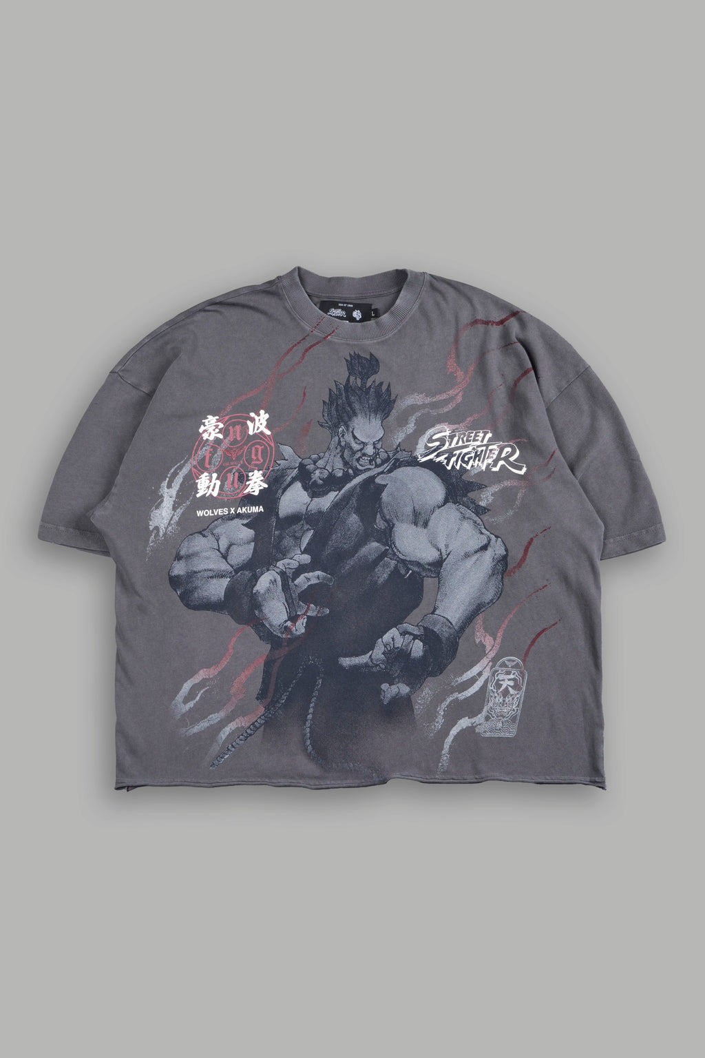 Transcendent Premium Raw Hem Box Cut Tee In Slate Gray - imagem 1