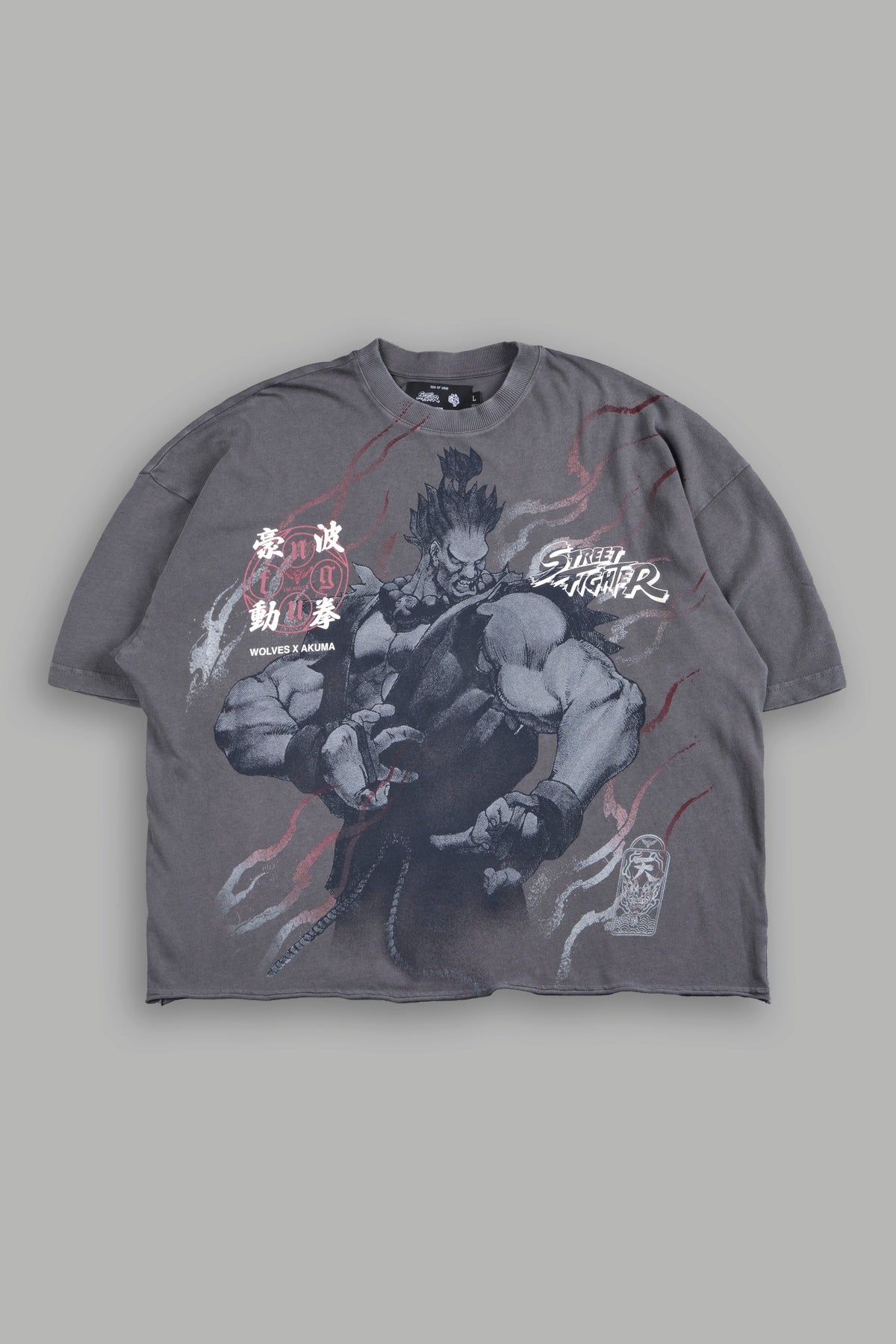 Transcendent Premium Raw Hem Box Cut Tee In Slate Gray - imagem 1