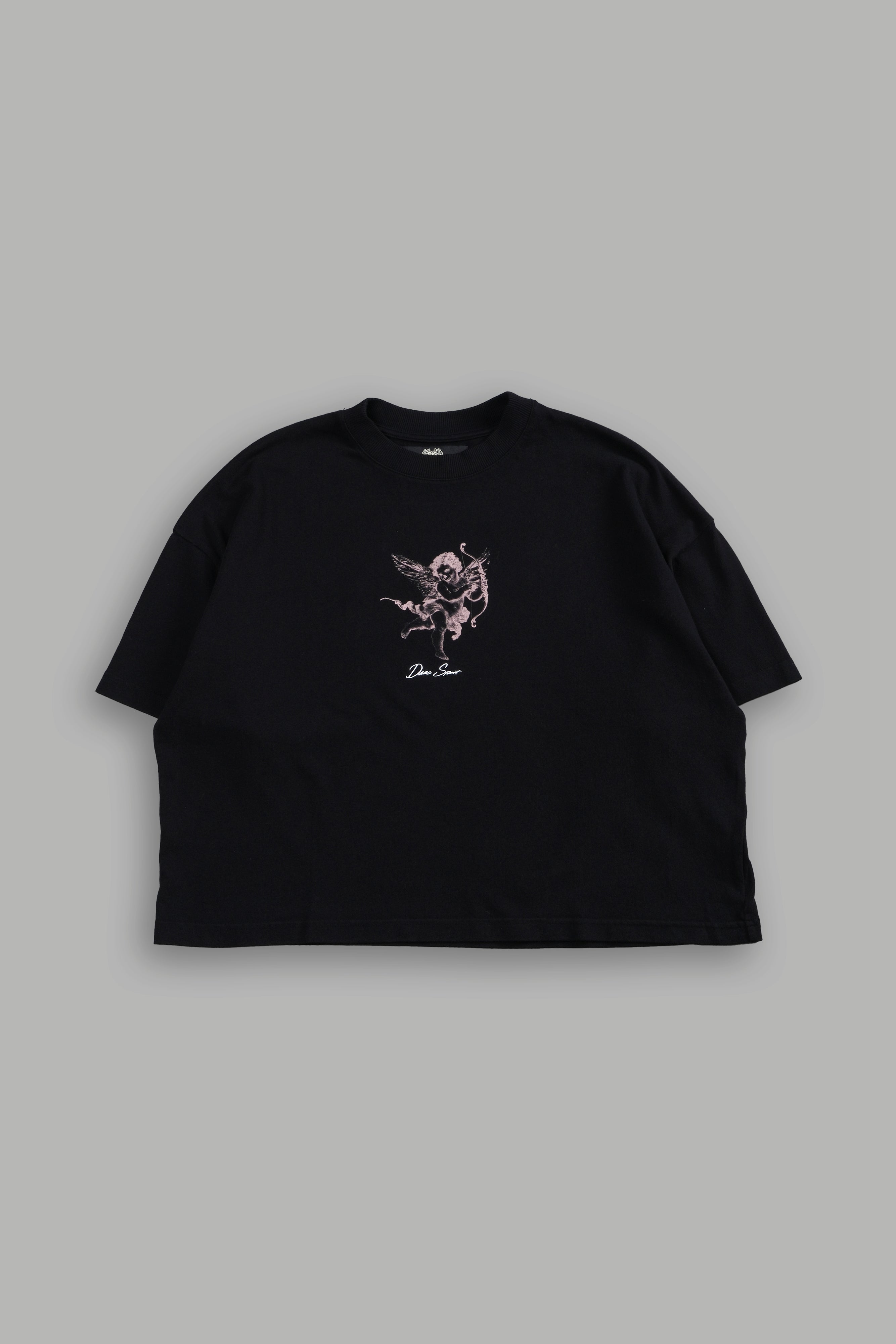 Cherub and the Skull "Premium" (Cropped) Tee in Black — imagem 3