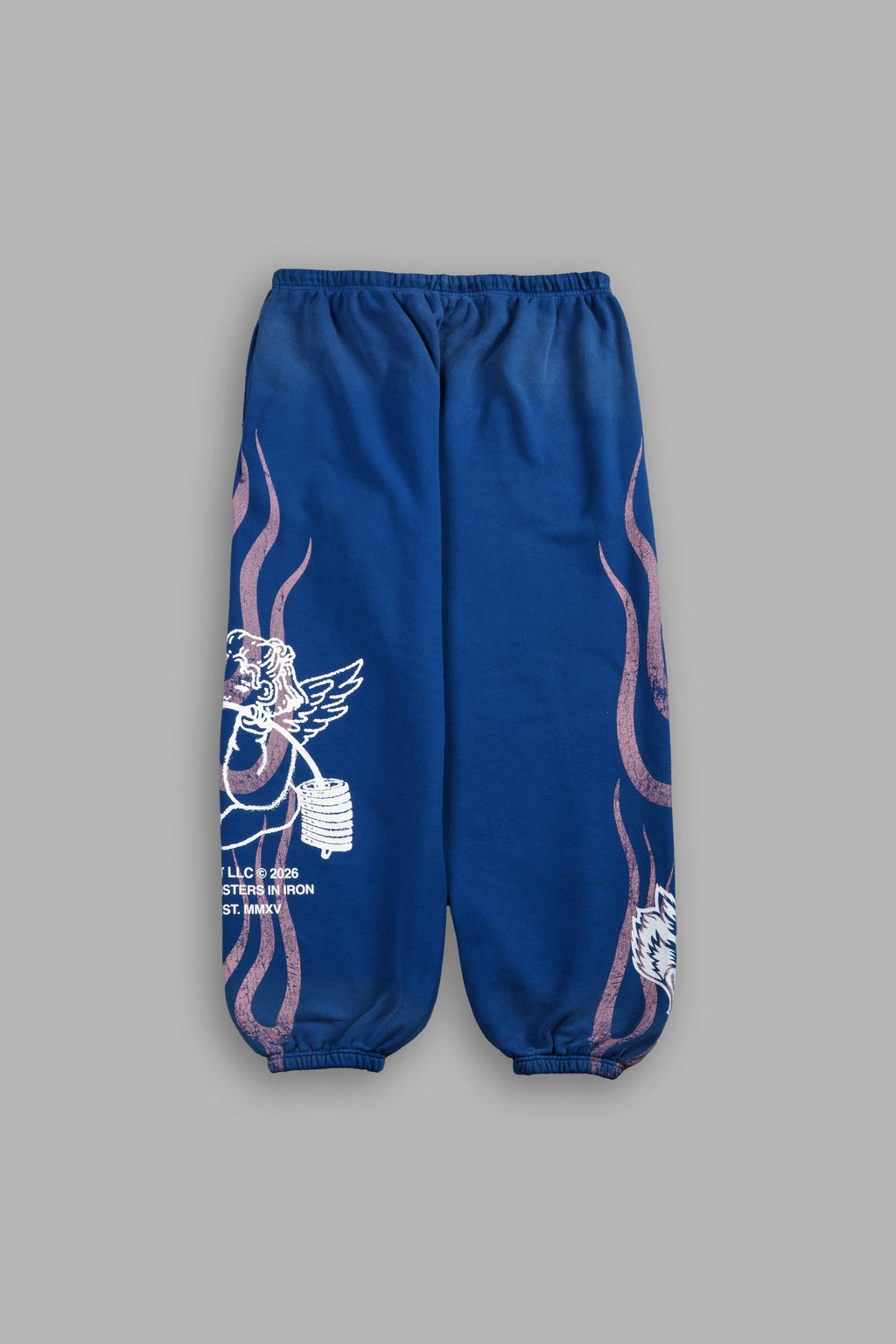 Powerhouse of the Cherub Unisex Lightweight Lounger Sweat Pants in Darc Cobalt Drift Wash — imagem 3