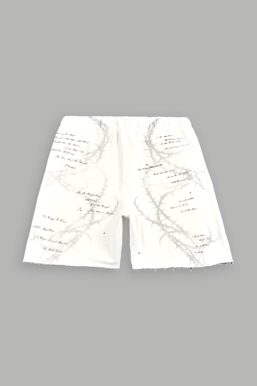 Thorns Frvr Grunge Oversized Raw Hem Post Lounge Sweat Shorts In Cream — imagem 2