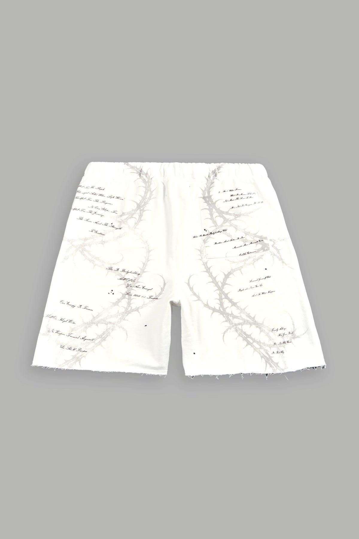 Thorns Frvr Grunge Oversized Raw Hem Post Lounge Sweat Shorts In Cream — imagem 2
