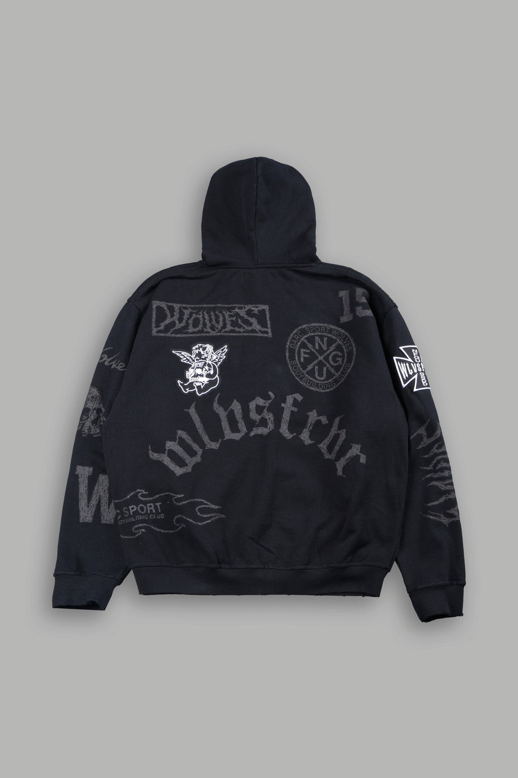 Flash Core Grunge Moatis Zip Hoodie In Black - imagem 3