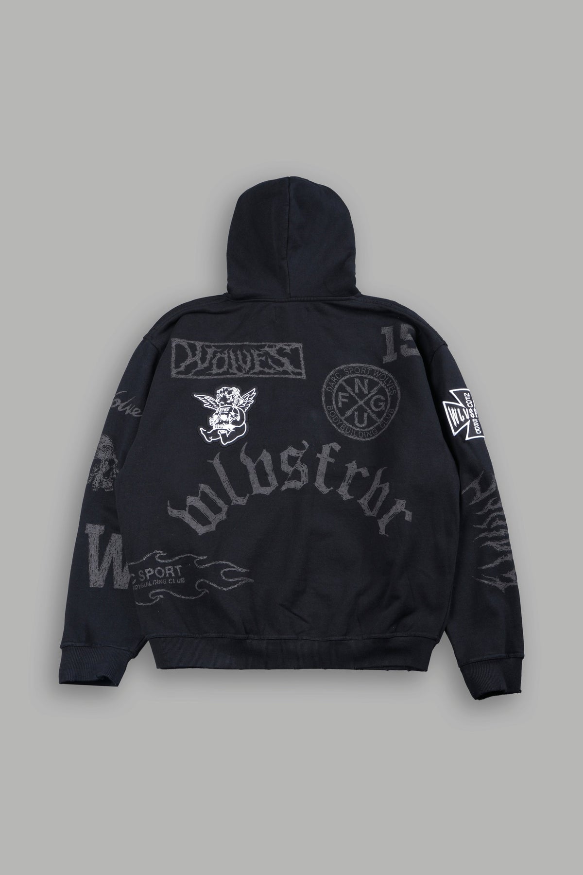 Flash Core Grunge Moatis Zip Hoodie In Black - imagem 3