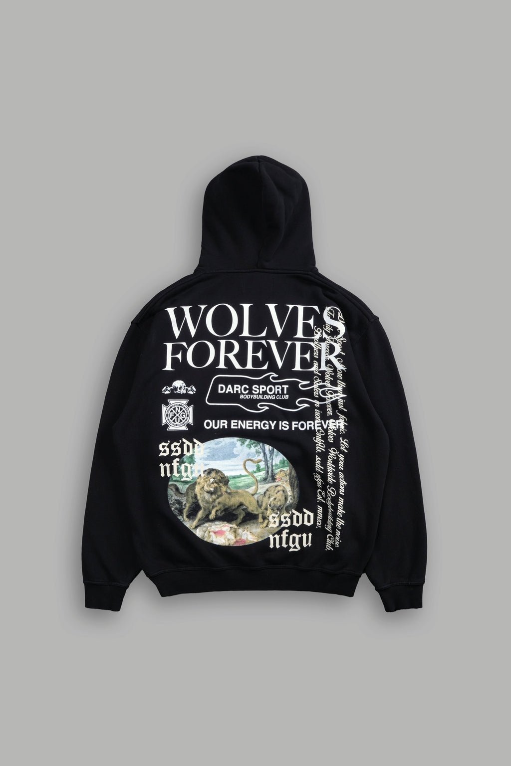 Three Wolves "Pierce" Hoodie in Black — imagem 1