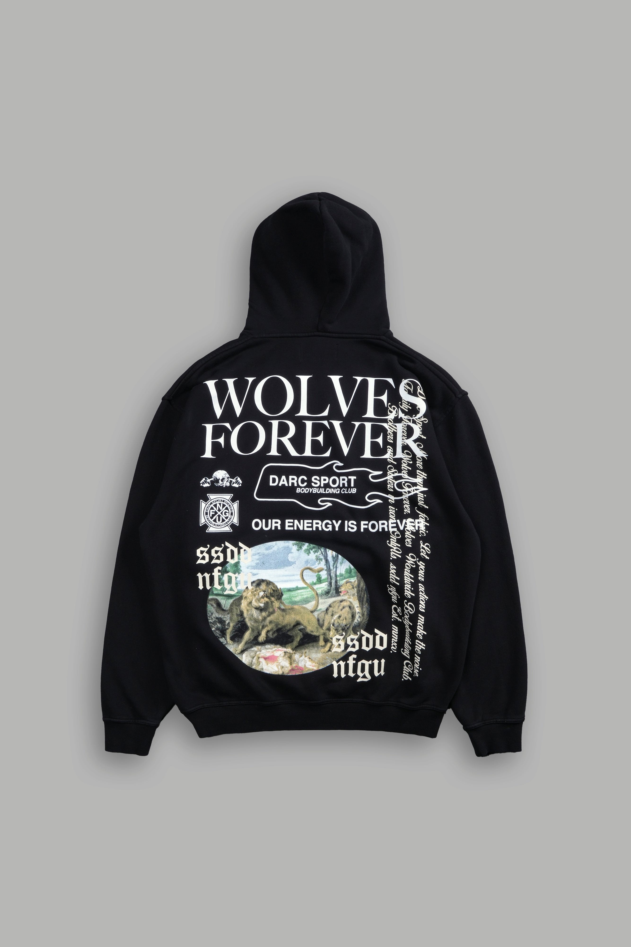 Three Wolves "Pierce" Hoodie in Black — imagem 1