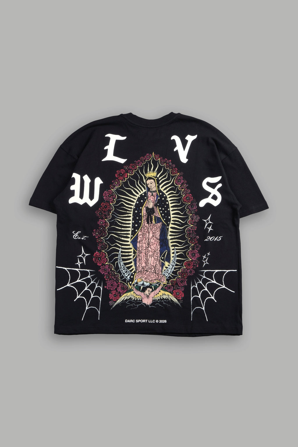 Dama De Las Rosas Premium Oversized Tee In Black