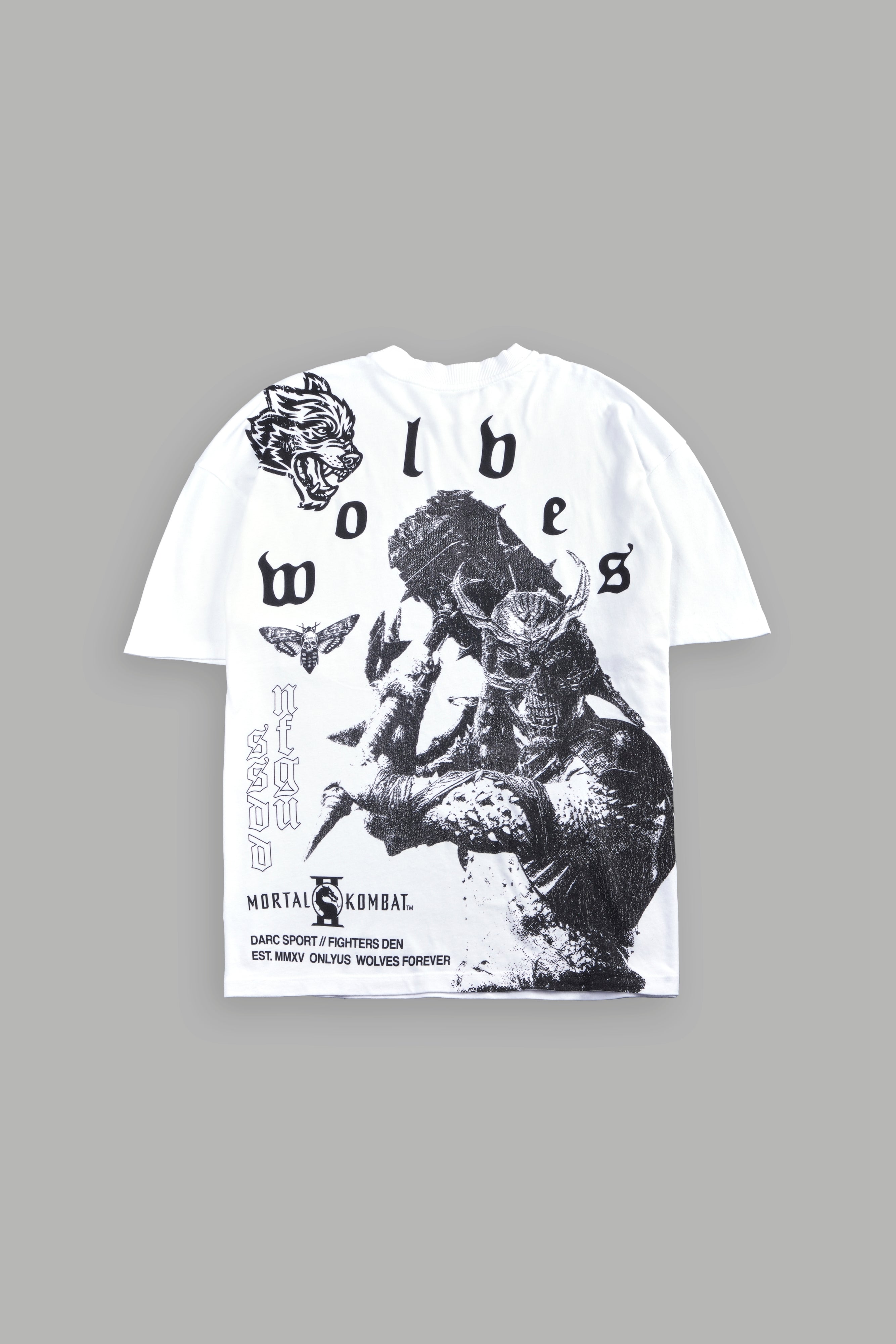 Shao Kahn Premium Oversized Tee in White — imagem 1