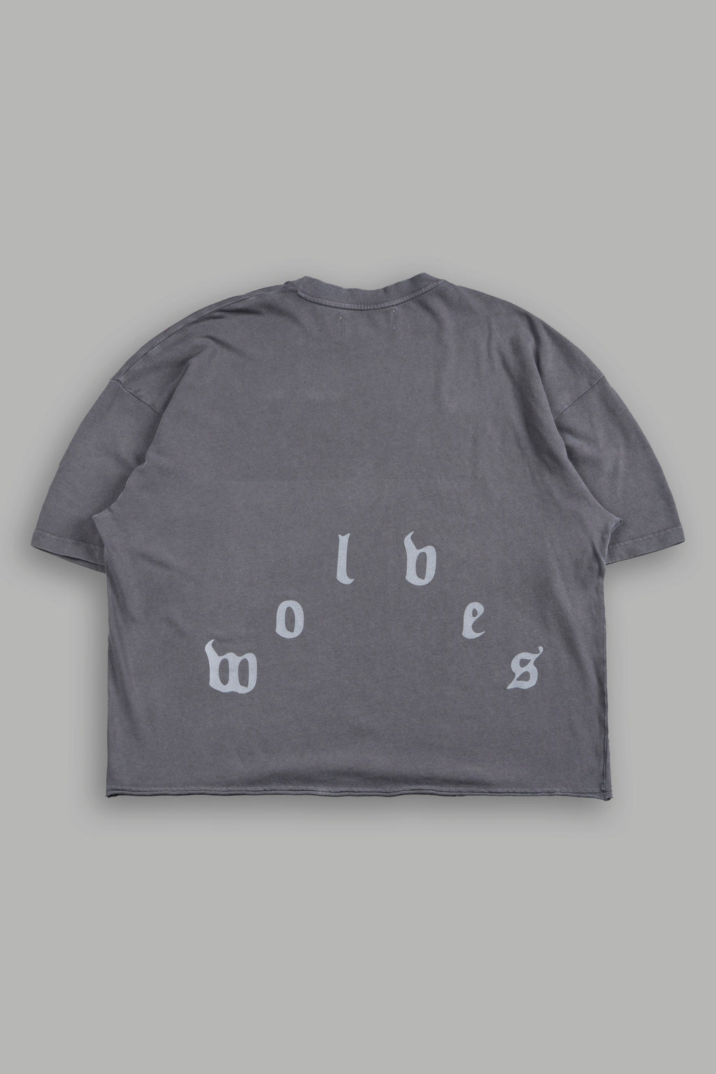 Transcendent Premium Raw Hem Box Cut Tee In Slate Gray - imagem 2