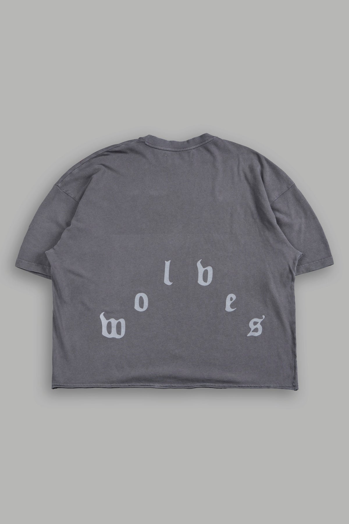 Transcendent Premium Raw Hem Box Cut Tee In Slate Gray - imagem 2