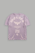 Wolves Never Back Down V2 Premium Oversized Tee in Purple Smoke — imagem 1