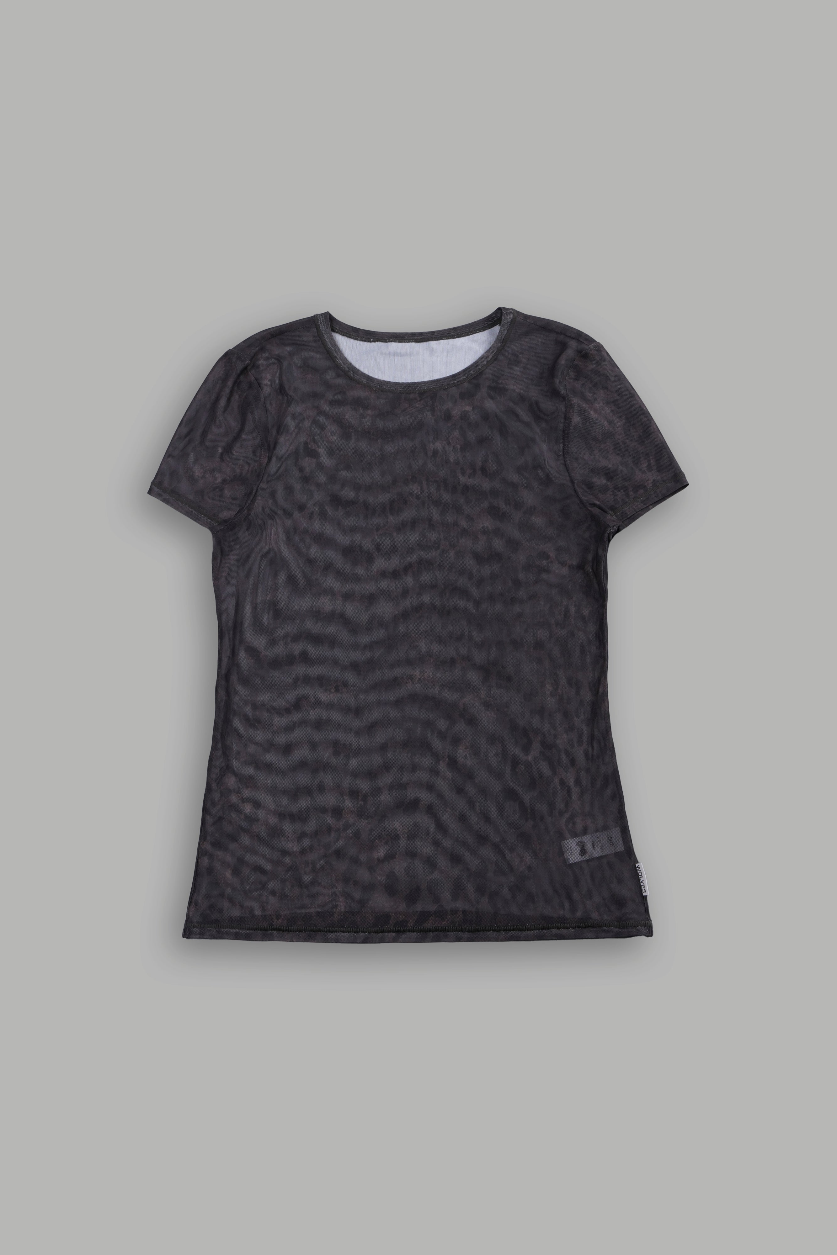 Darc Wolves Leah Mesh SS Tee in Darc Brown Leopard