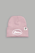 Wolves Script Work Hard Beanie in Cherry Blossom - imagem 1