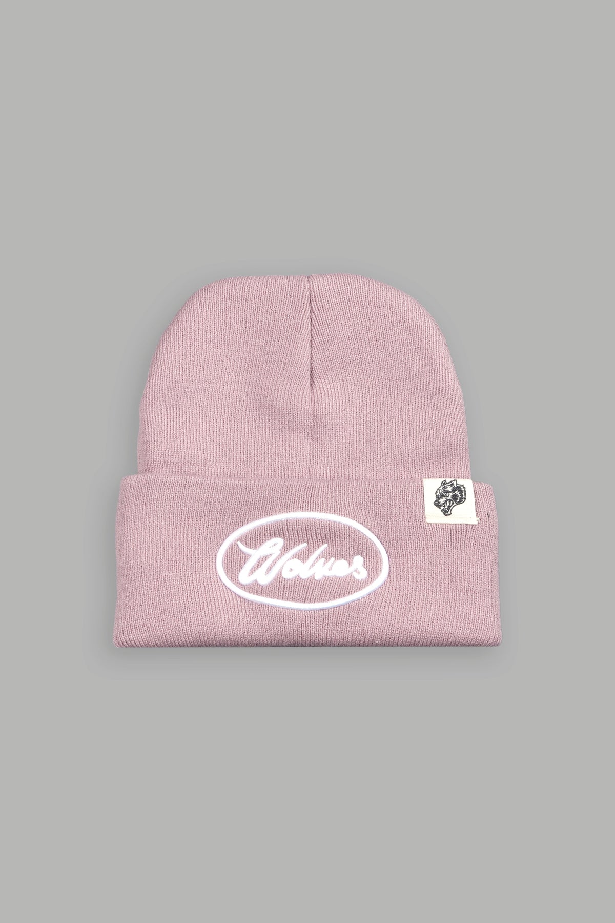 Wolves Script Work Hard Beanie in Cherry Blossom - imagem 1