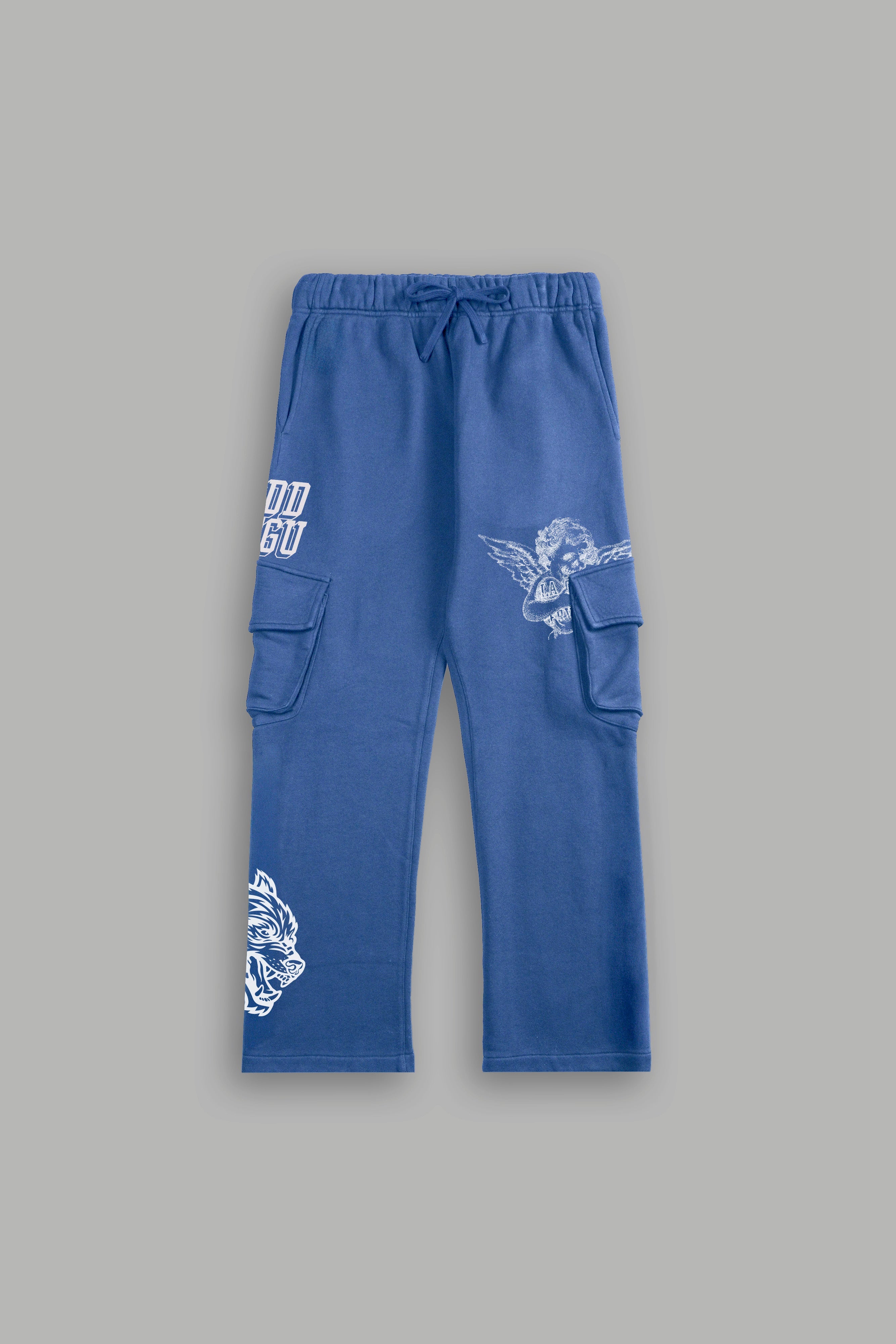 La Ca Frvr Bigelow Cargo Sweat Pants in La Blue — imagem 1