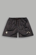 Wolf Chopper Mesh Shorts in Darc Brown Leopard