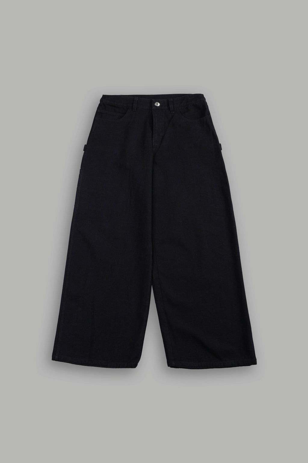 Dual Wolf Wide Leg Carpenter Denim In Black