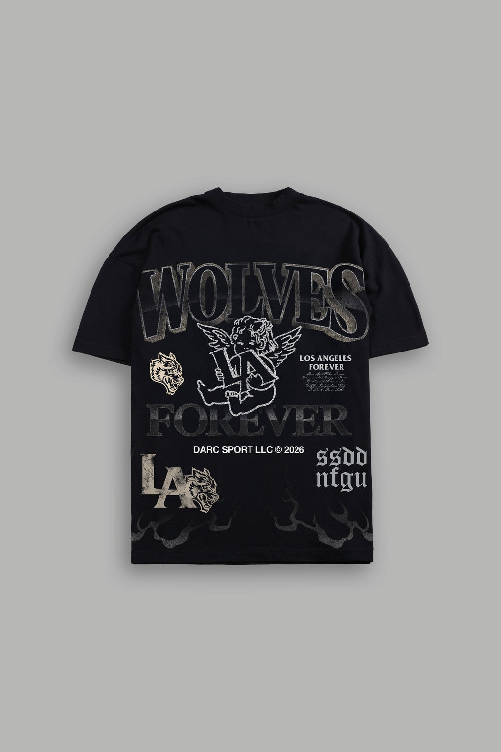 La Heritage Premium Oversized Tee in Black — imagem 1