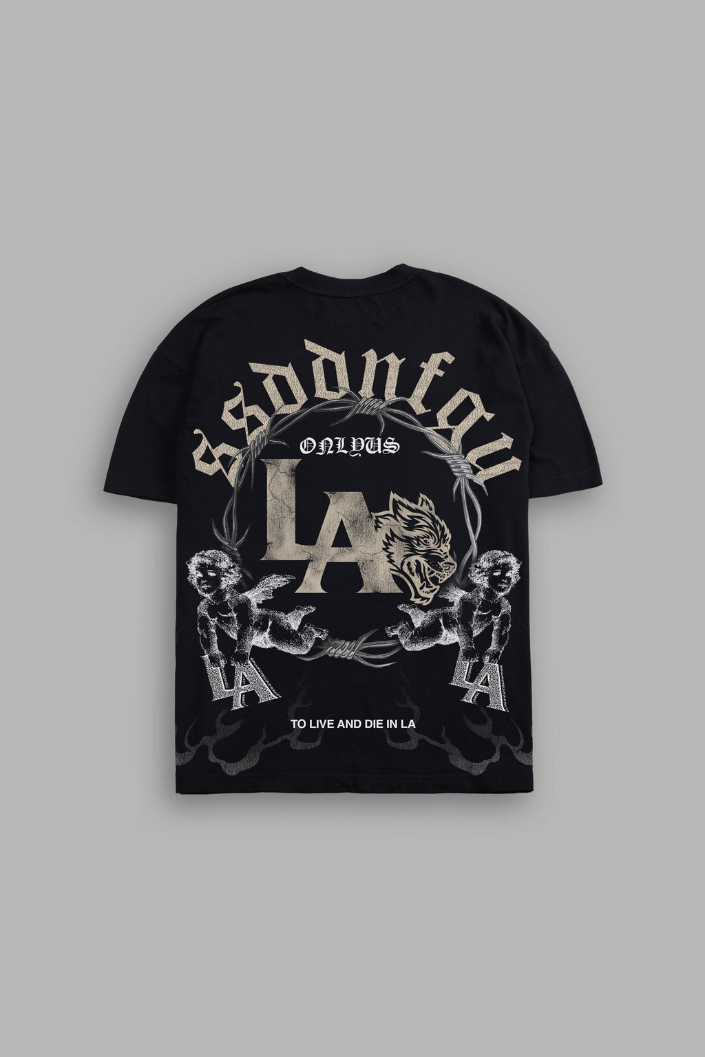 La Heritage Premium Oversized Tee in Black — imagem 2