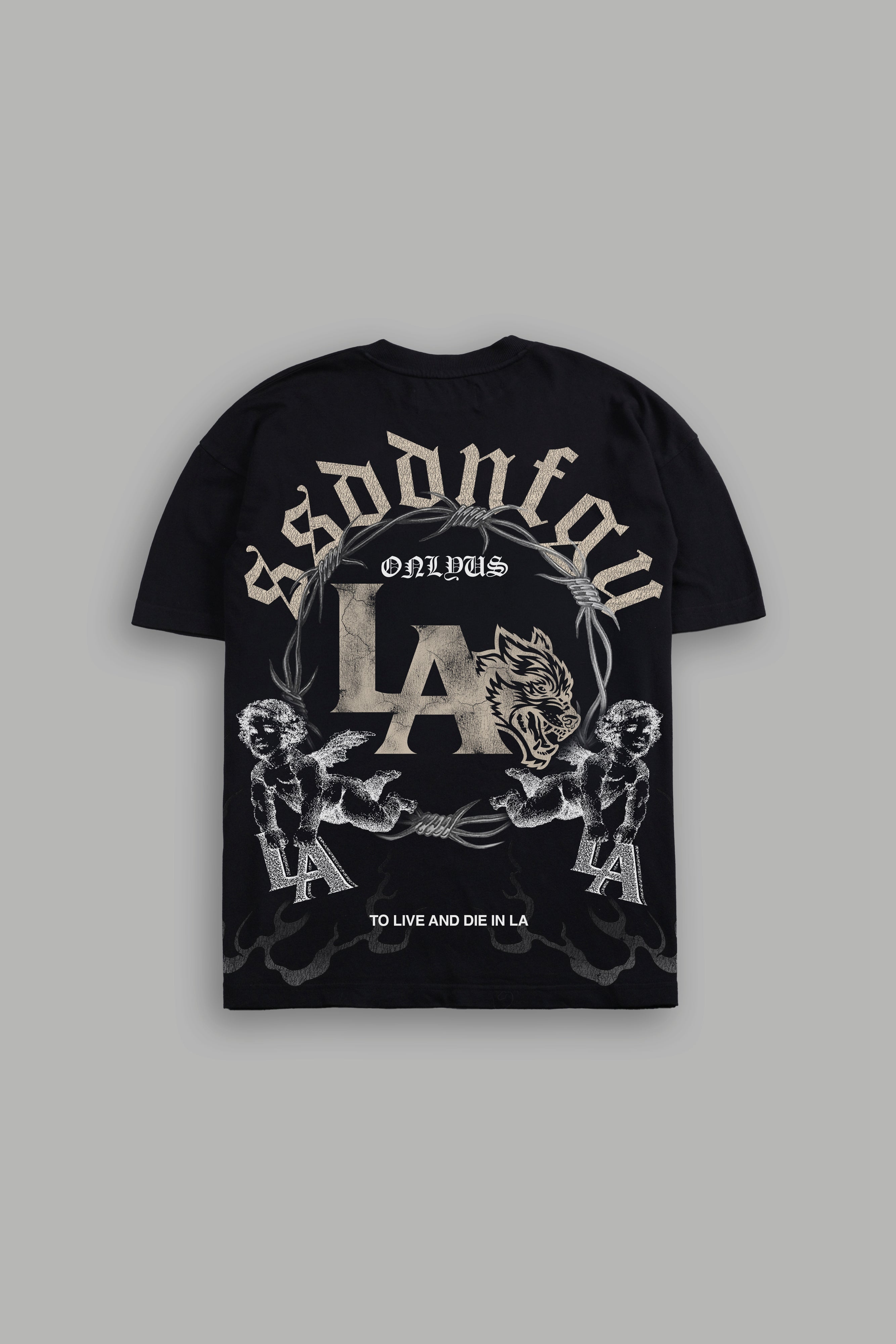 La Heritage Premium Oversized Tee in Black — imagem 2