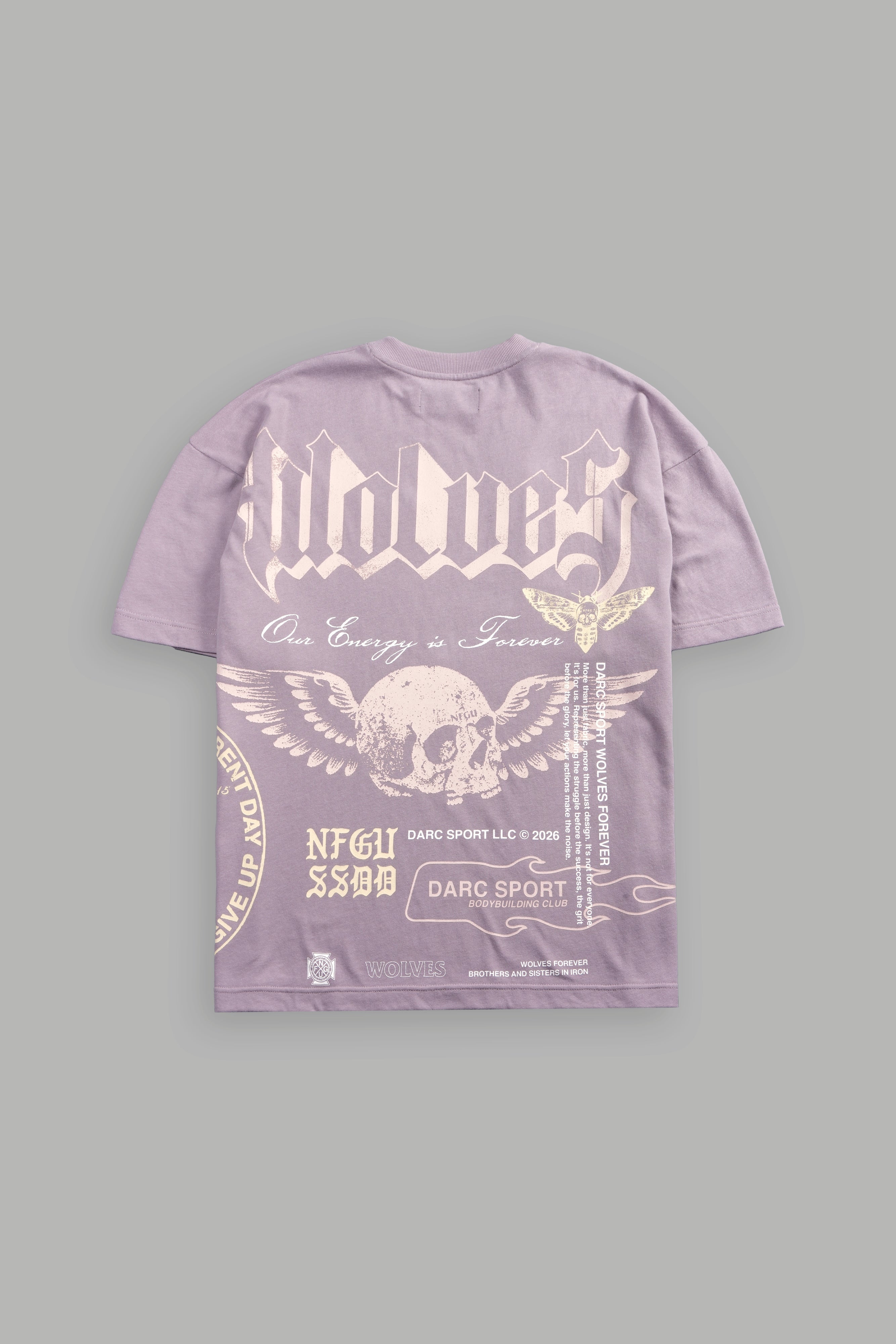 Free Will V2 Premium Oversized Tee in Purple Smoke — imagem 1