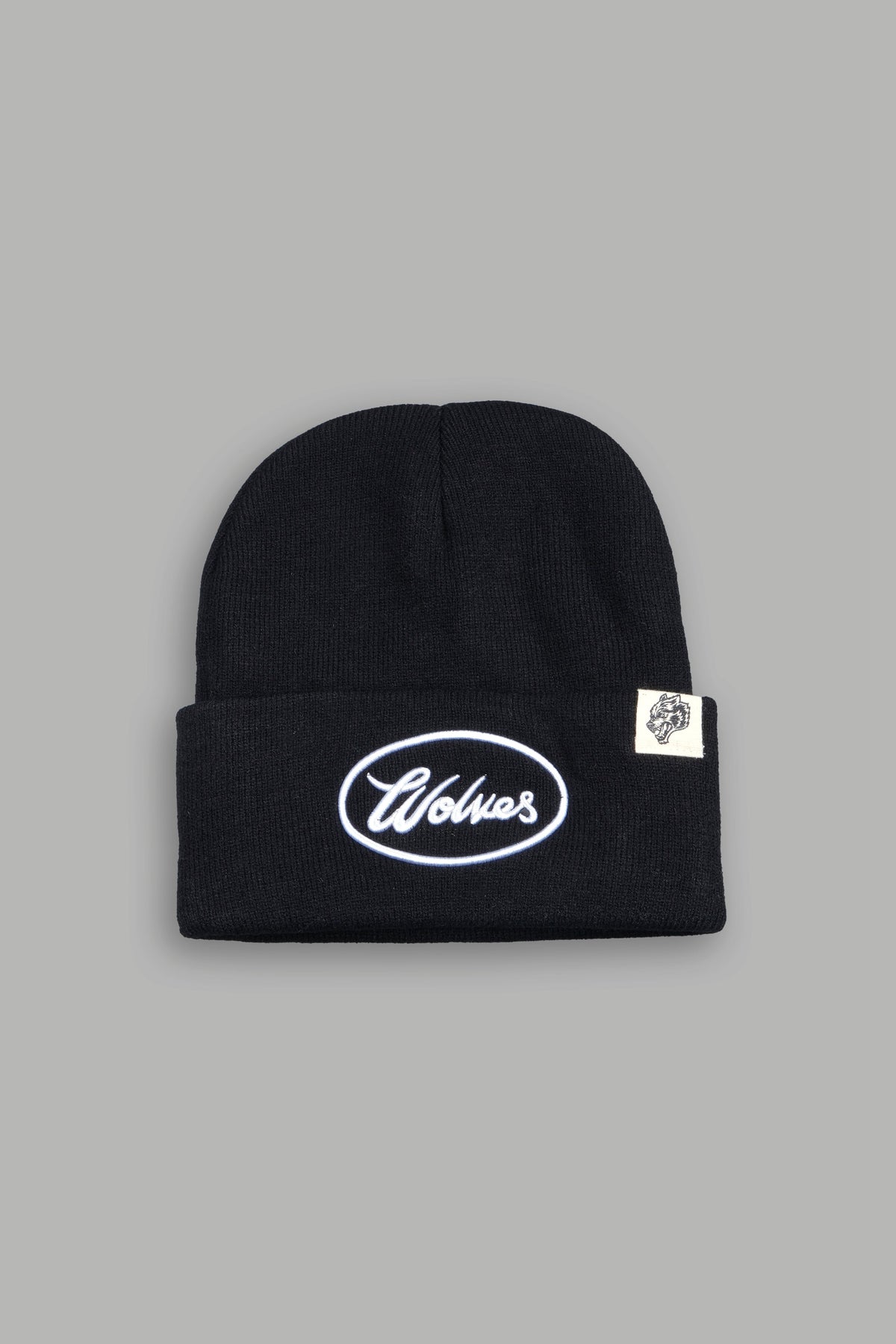 Wolves Script Work Hard Beanie in Black - imagem 1