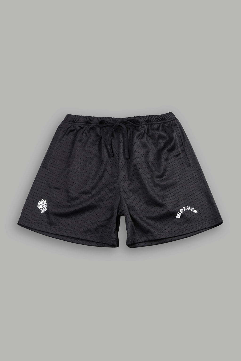 Wolf Chopper Mesh Shorts in Black